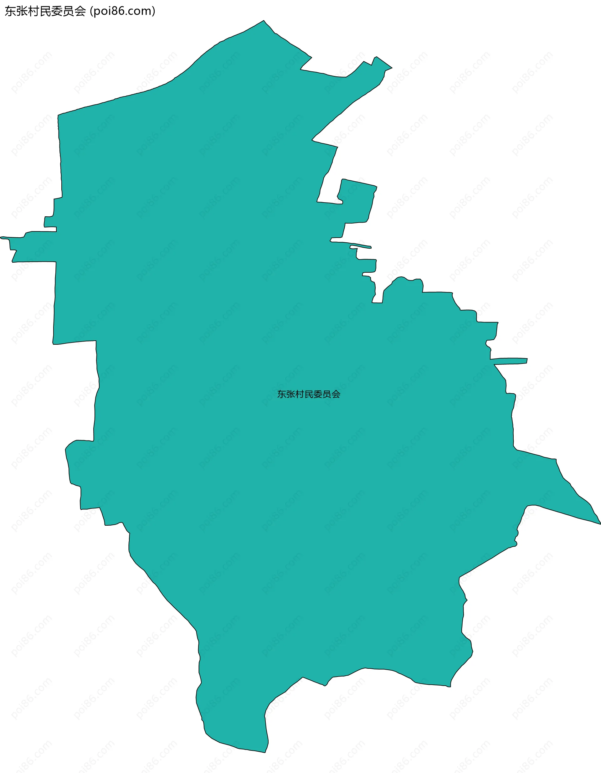 东张村民委员会边界地图