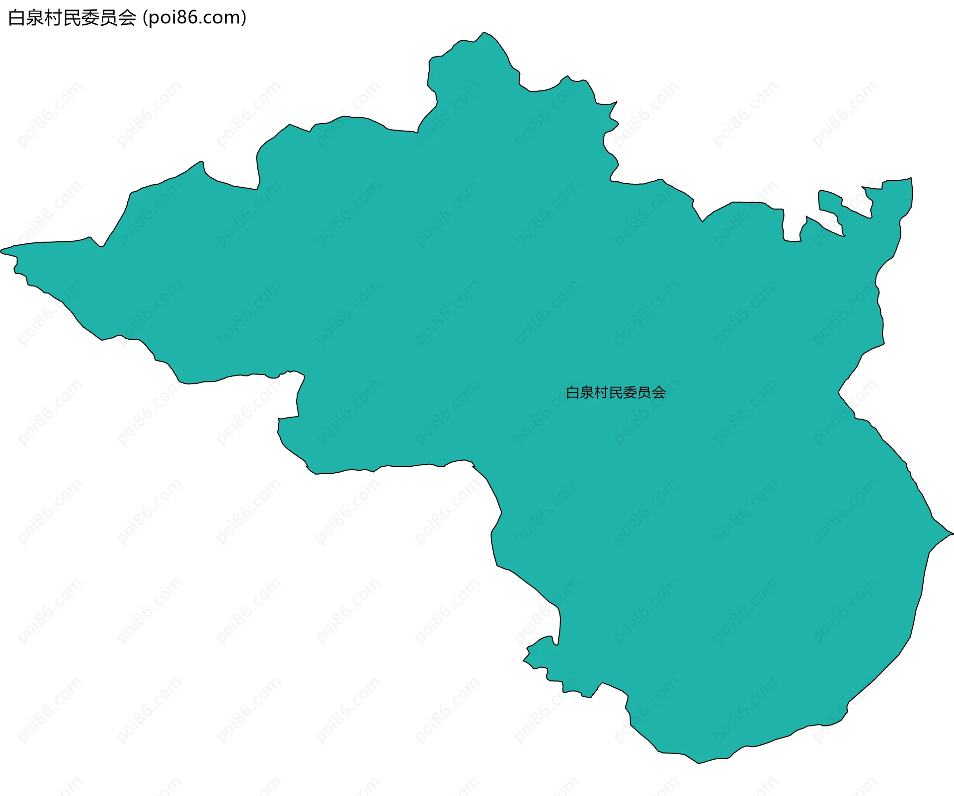 白泉村民委员会边界地图