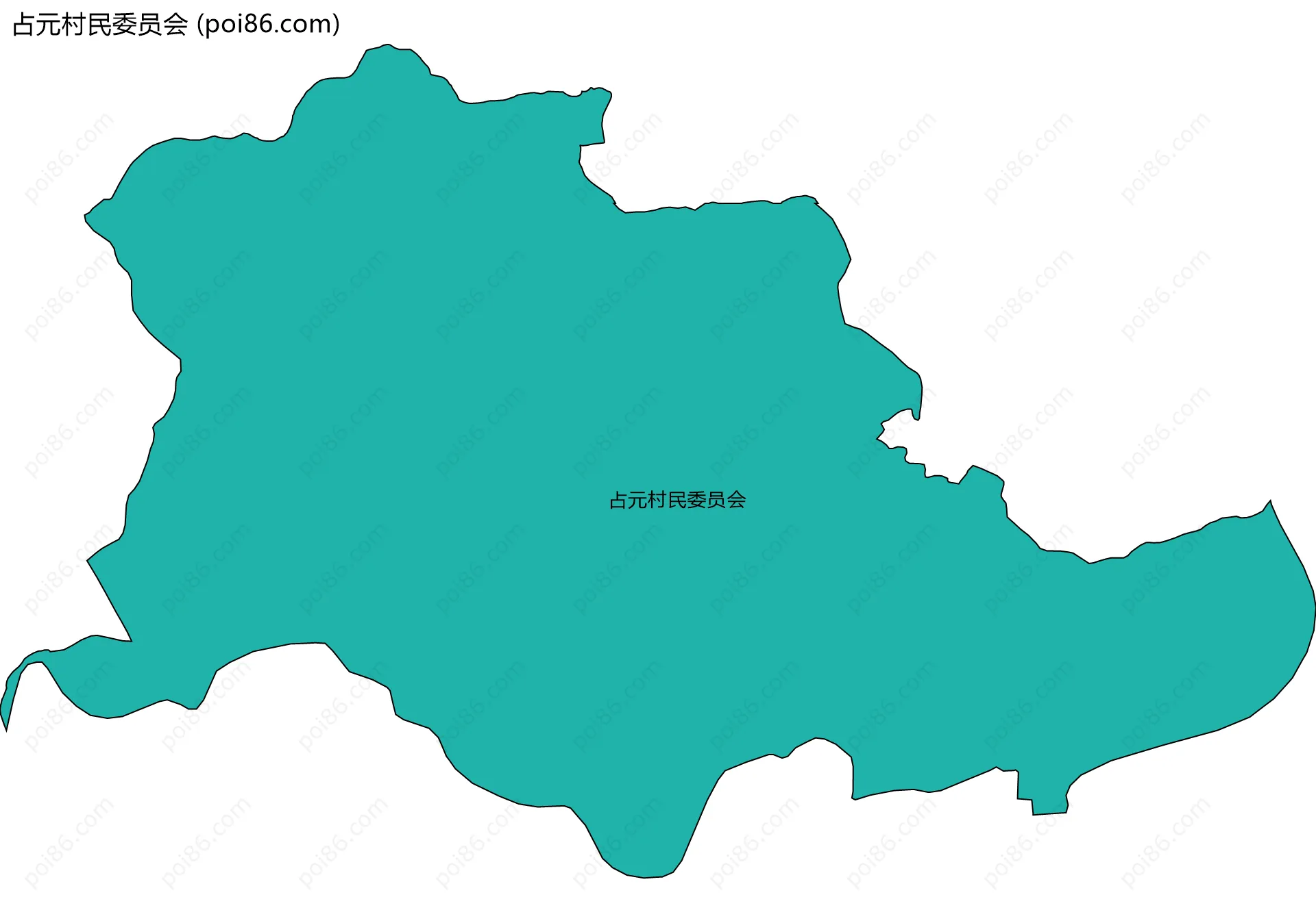 占元村民委员会边界地图
