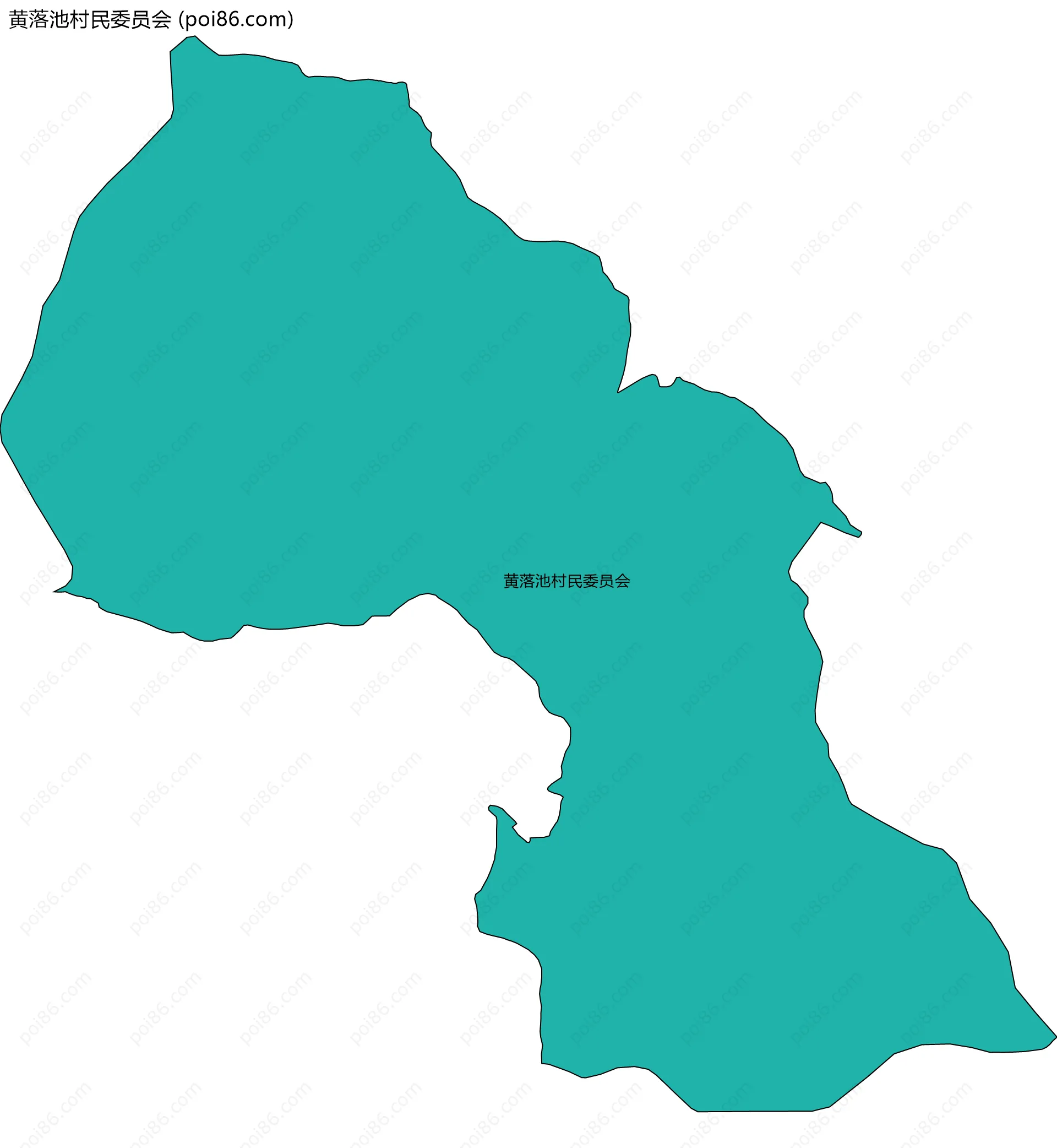 黄落池村民委员会边界地图