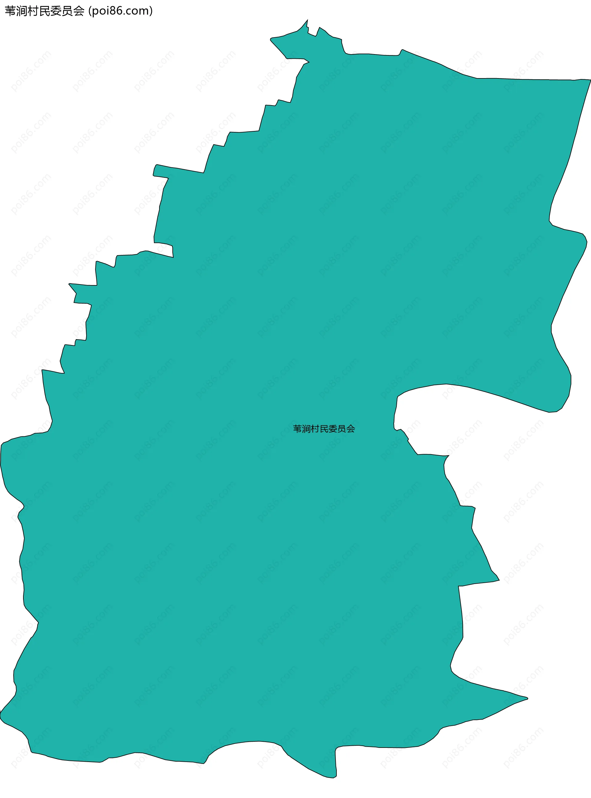 苇涧村民委员会边界地图