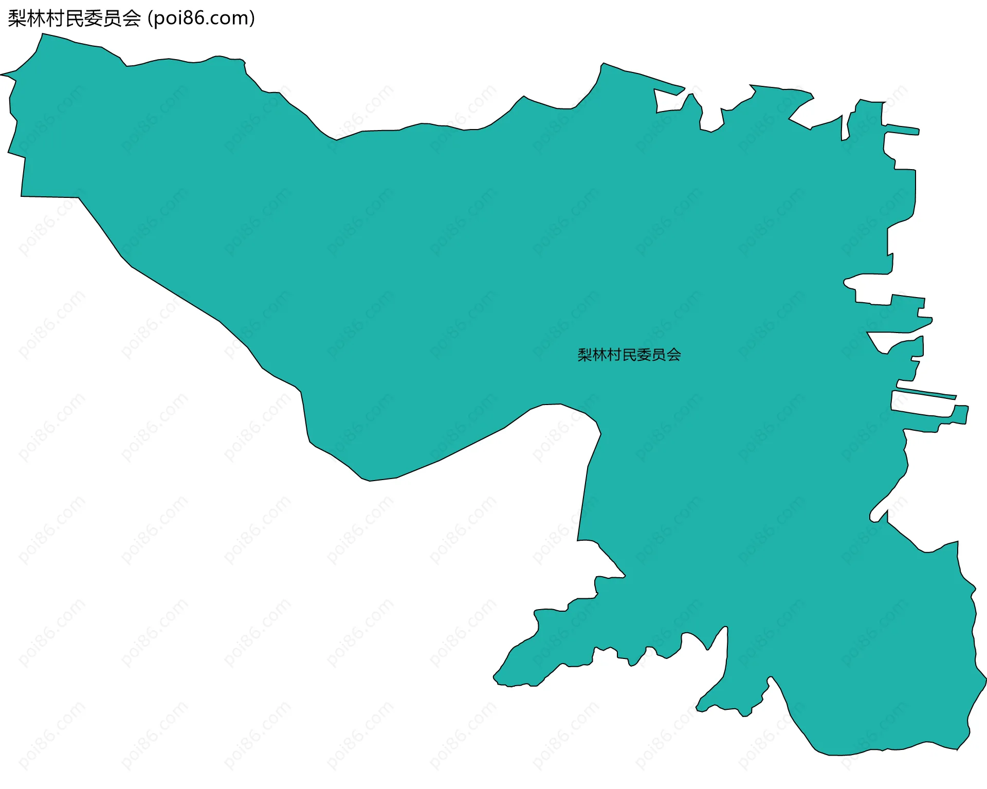 梨林村民委员会边界地图