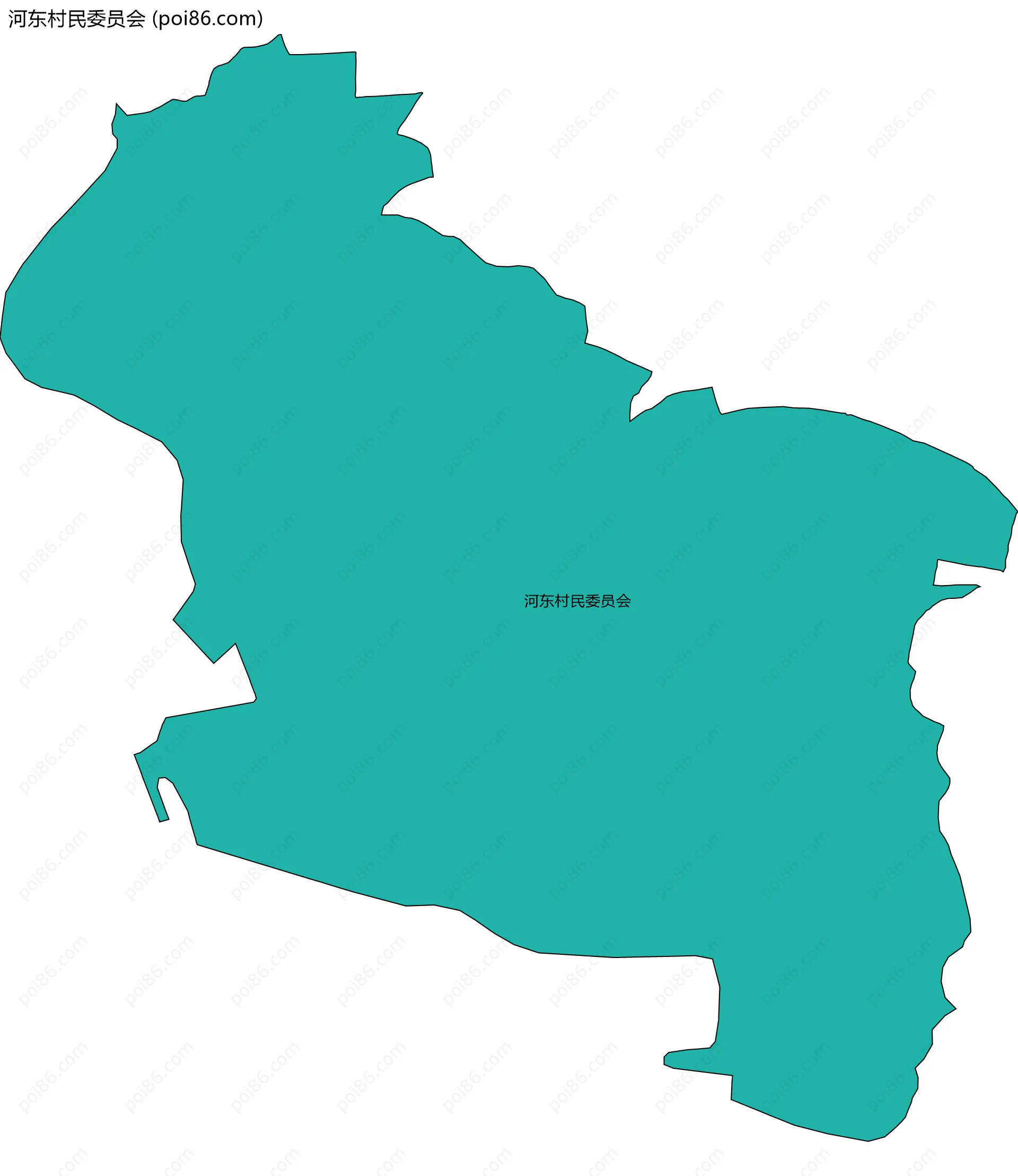 河东村民委员会边界地图