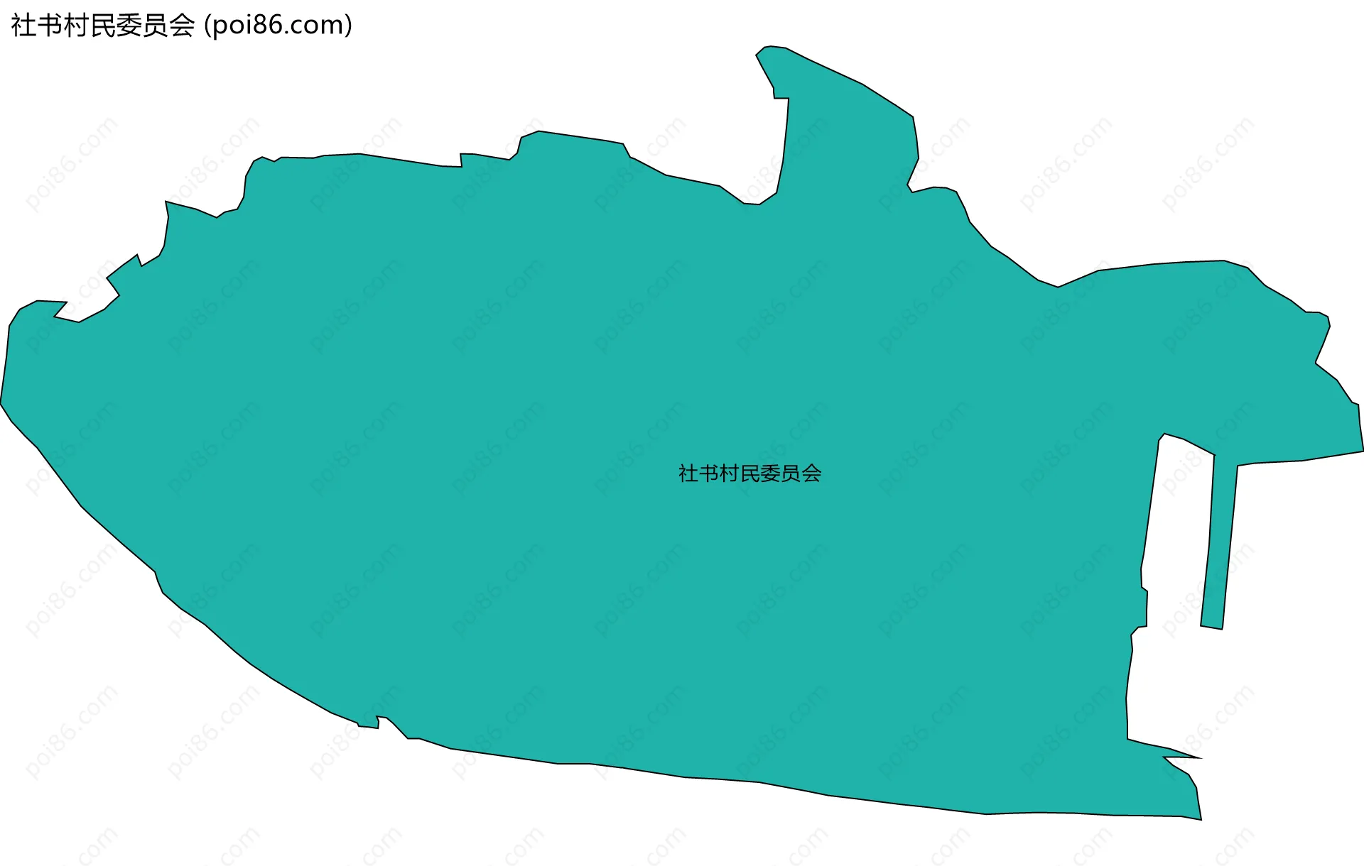 社书村民委员会边界地图