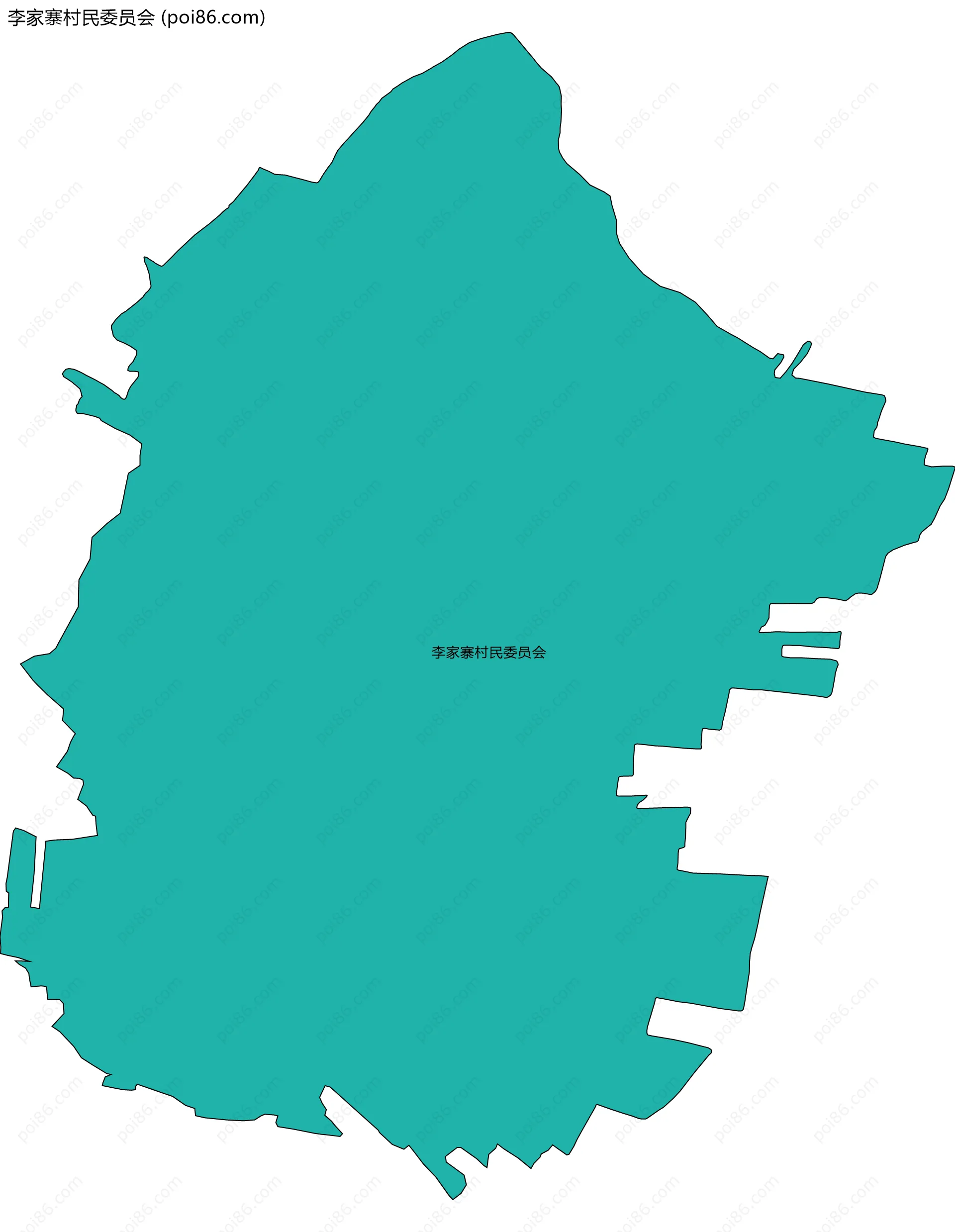 李家寨村民委员会边界地图