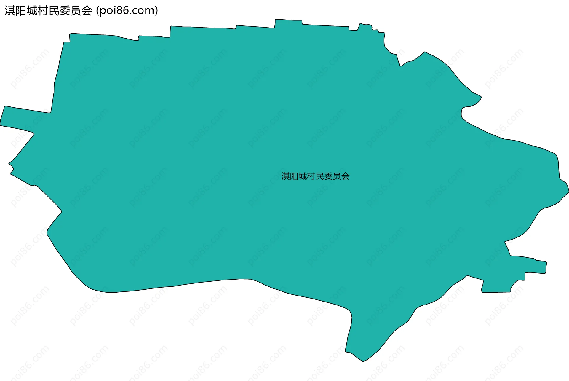 淇阳城村民委员会边界地图