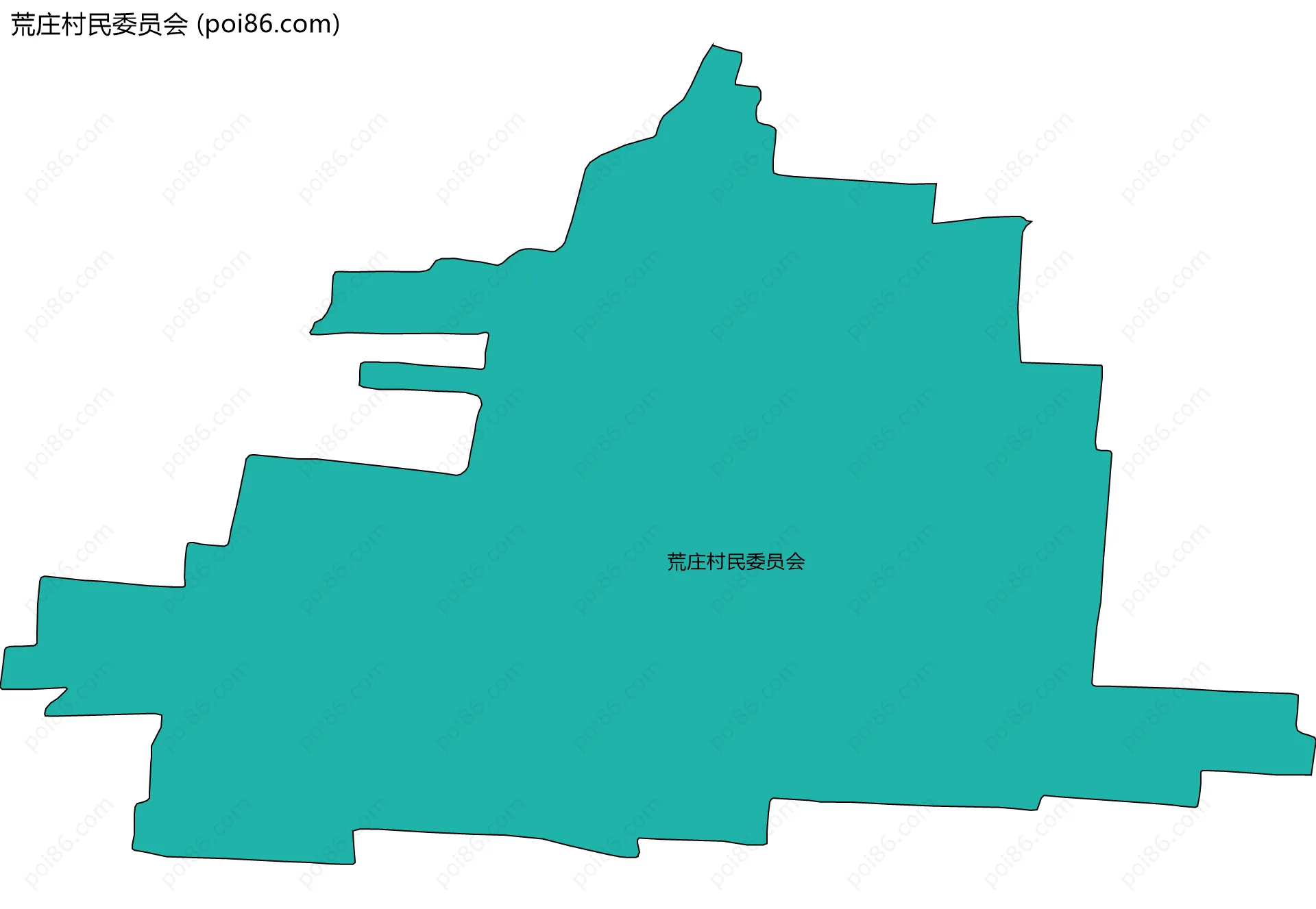 荒庄村民委员会边界地图