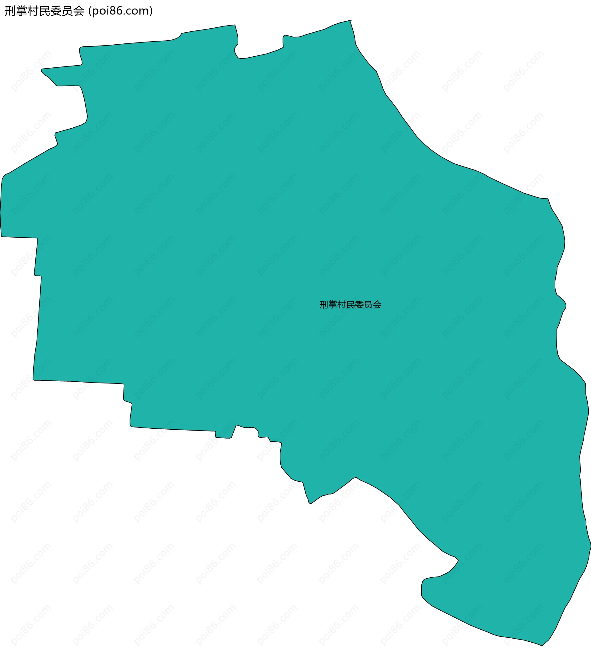 刑掌村民委员会边界地图
