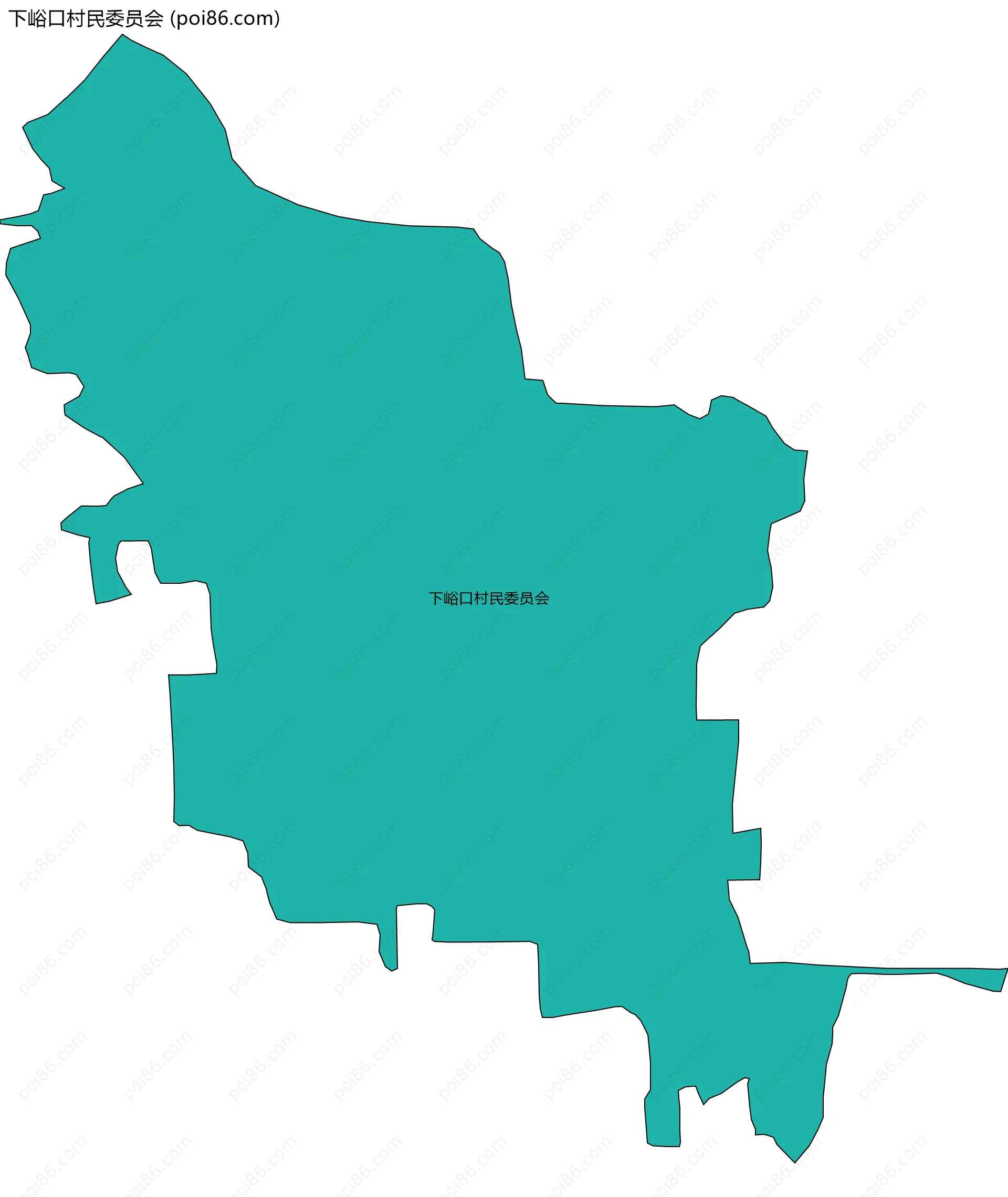 下峪口村民委员会边界地图
