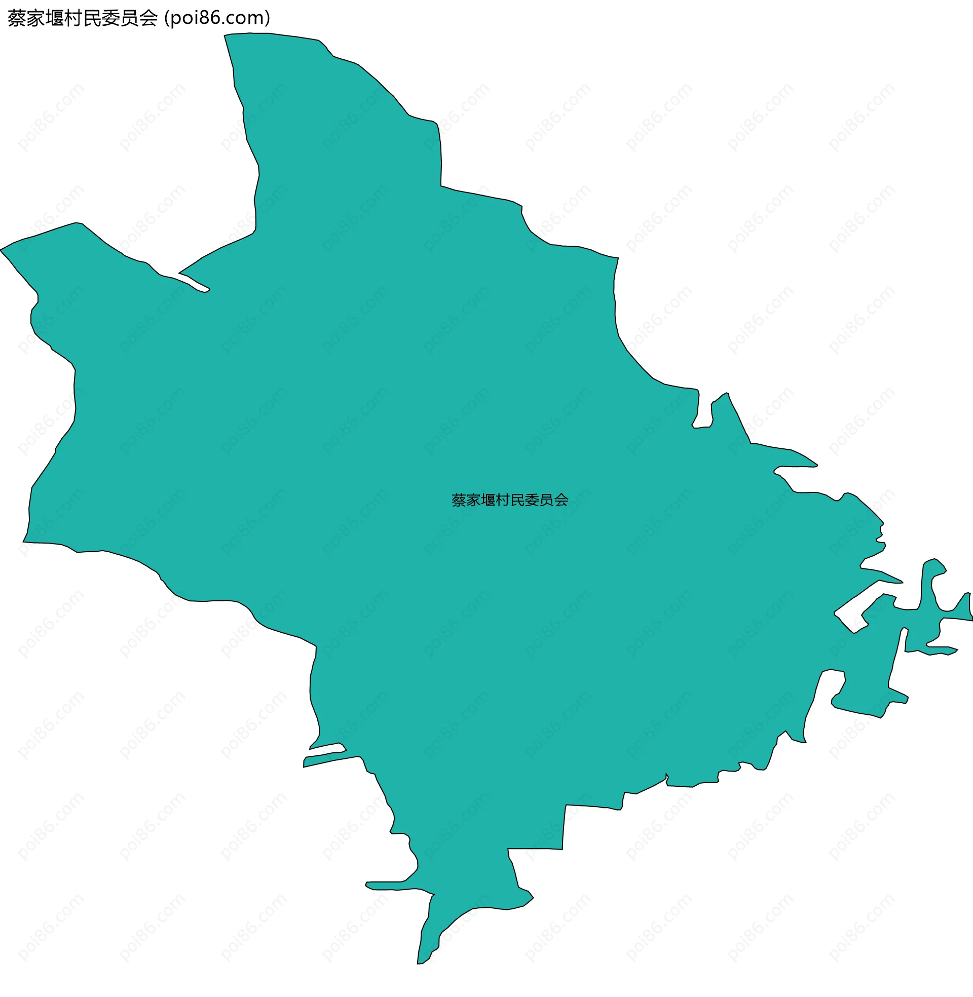 蔡家堰村民委员会边界地图