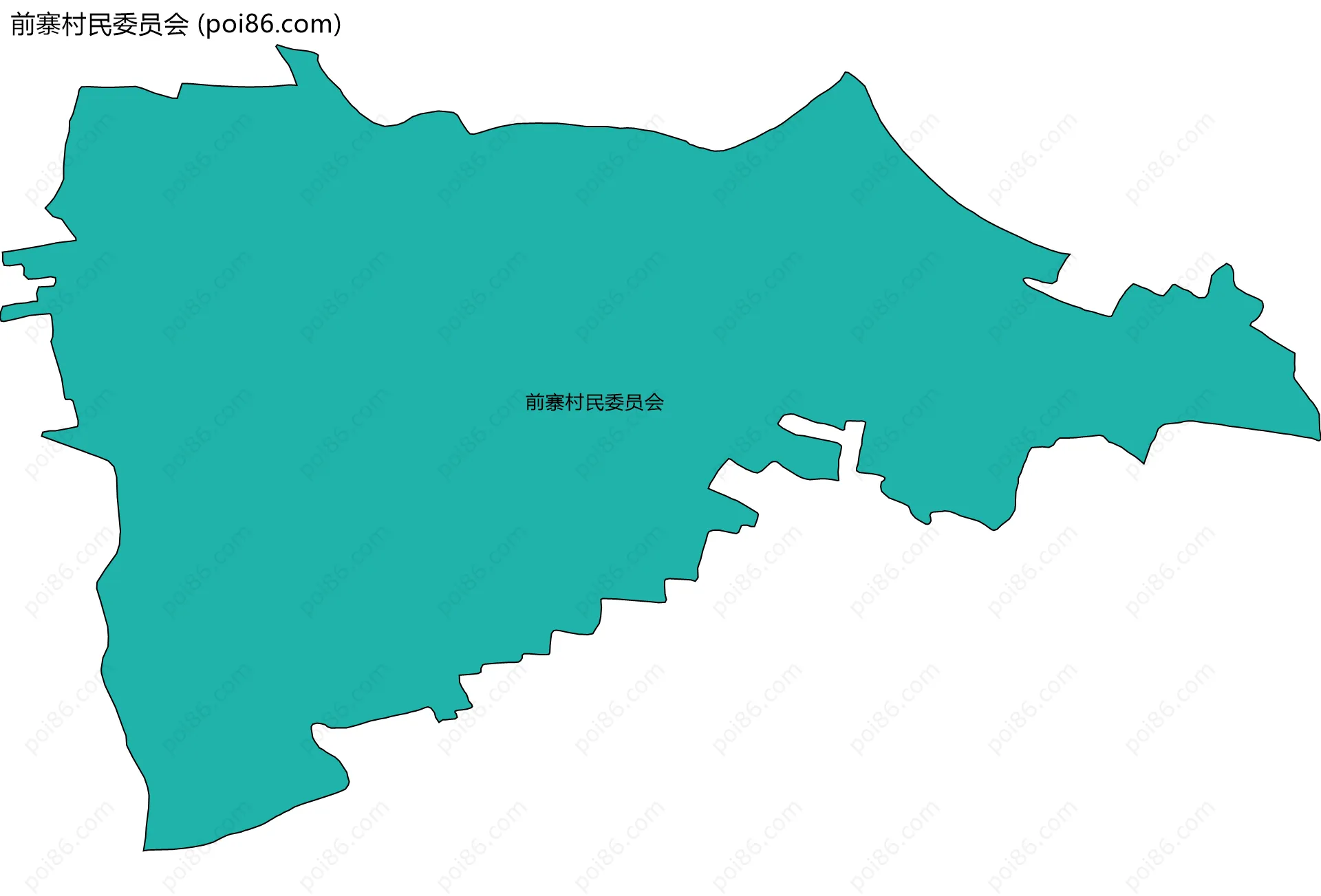前寨村民委员会边界地图