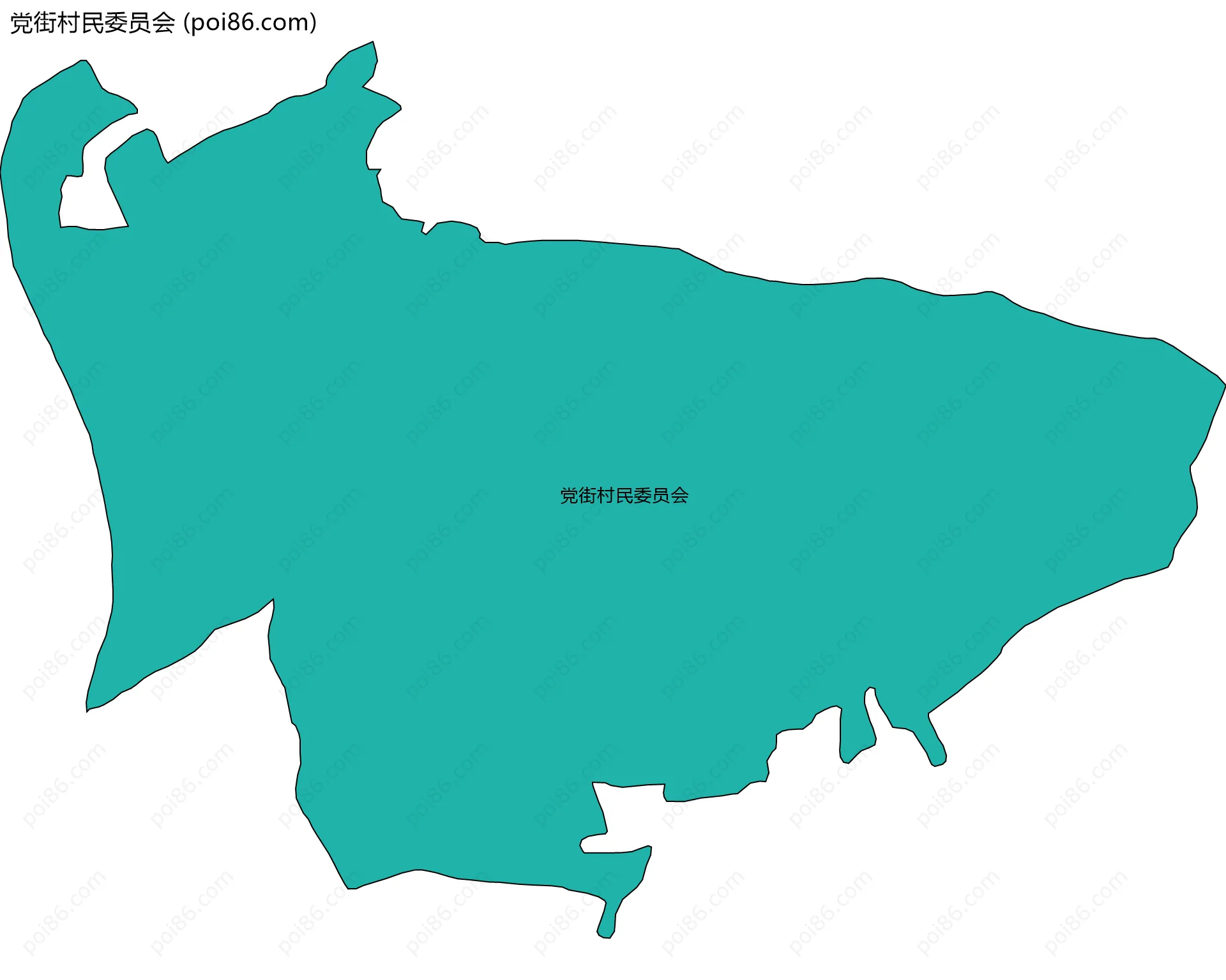 党街村民委员会边界地图