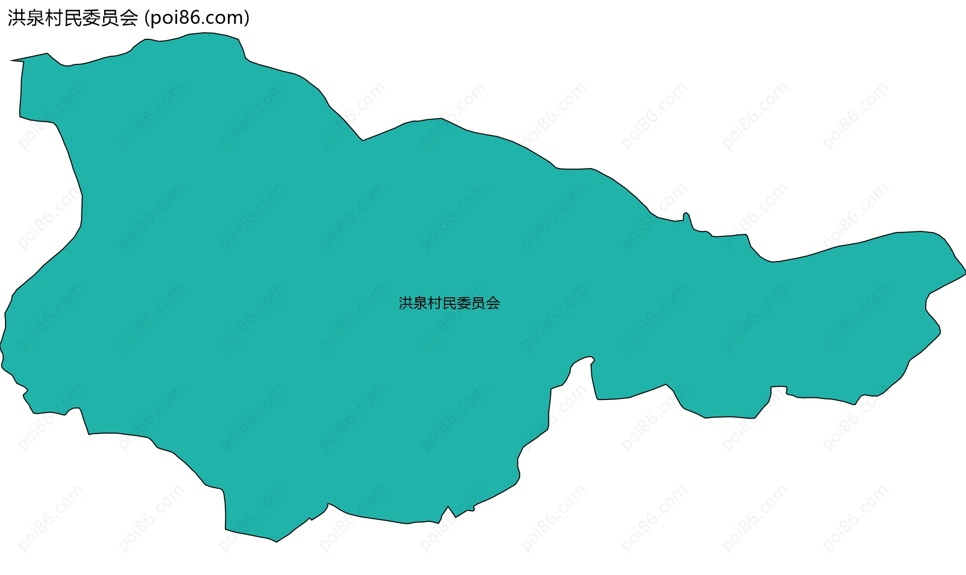 洪泉村民委员会边界地图