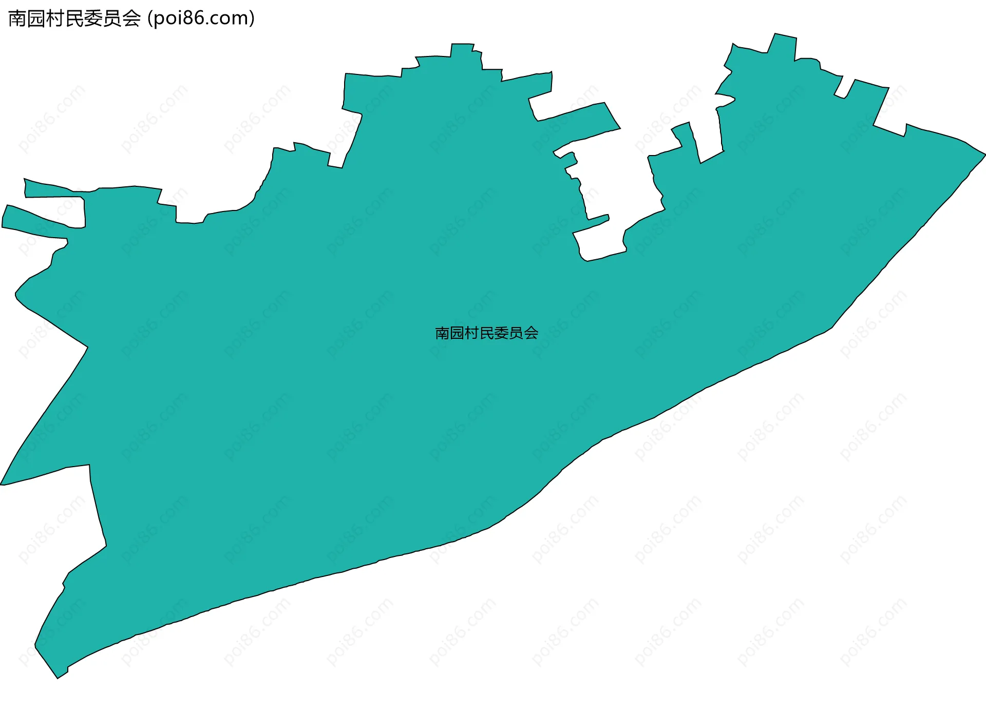 南园村民委员会边界地图