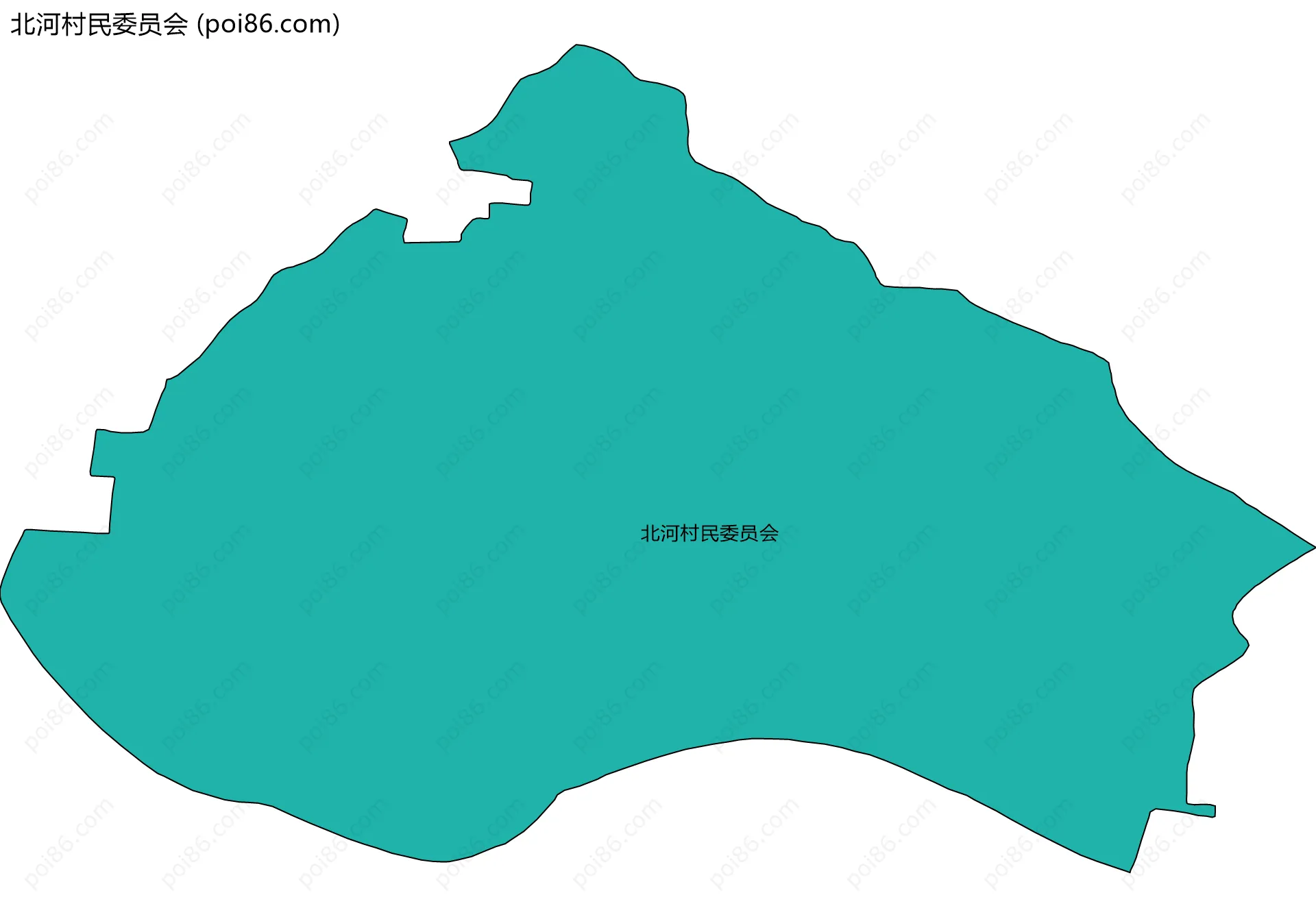 北河村民委员会边界地图