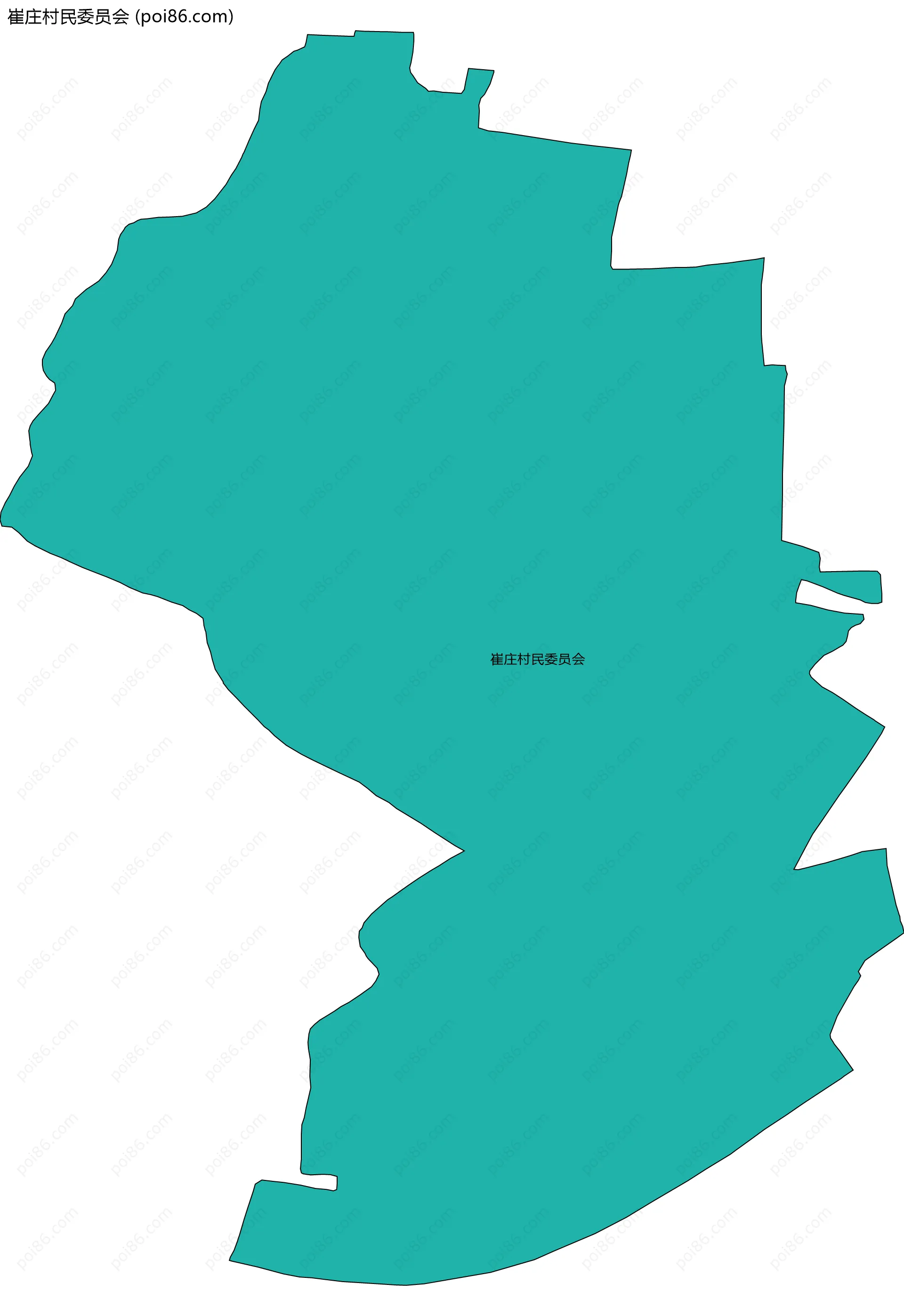 崔庄村民委员会边界地图