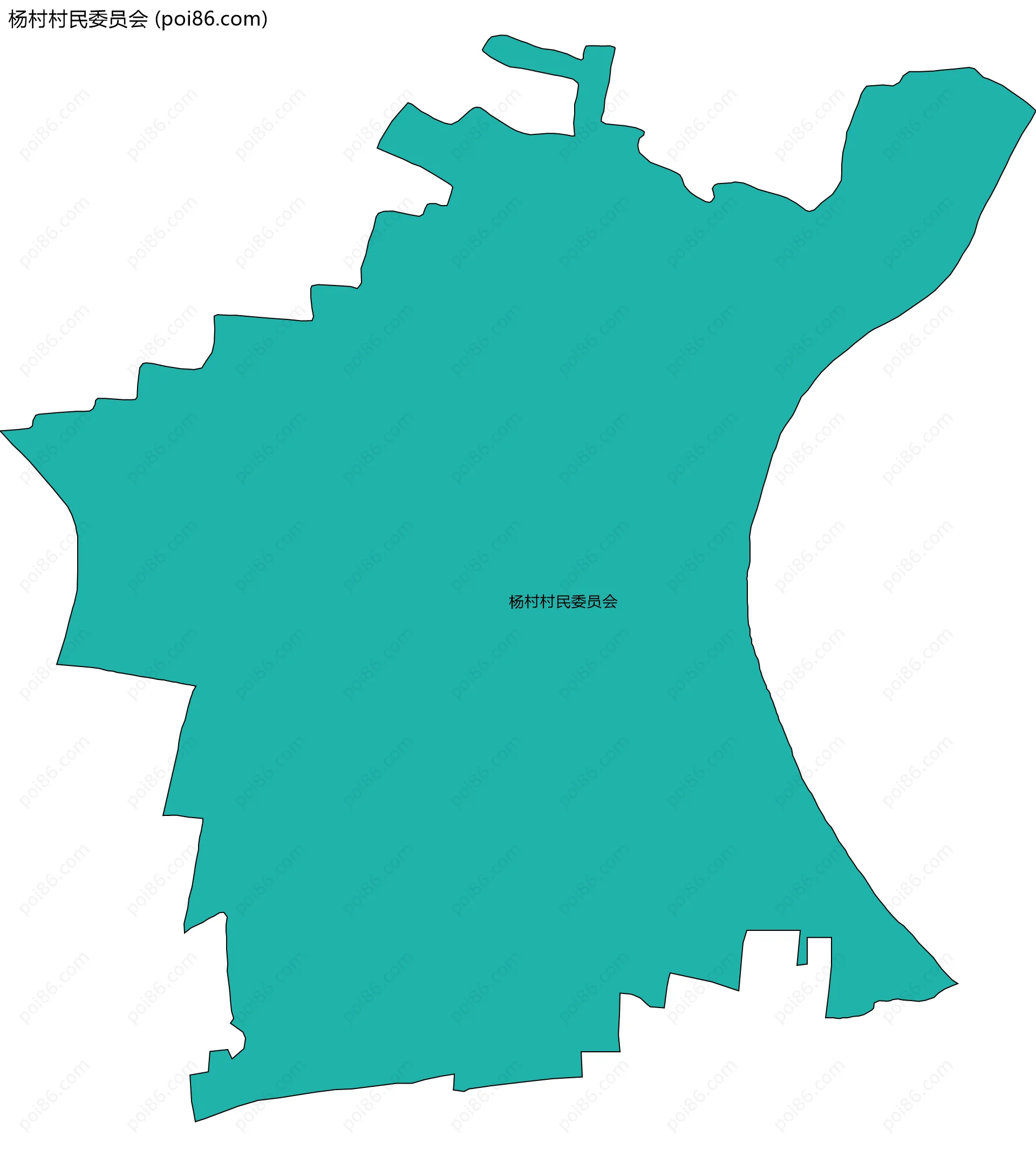 杨村村民委员会边界地图
