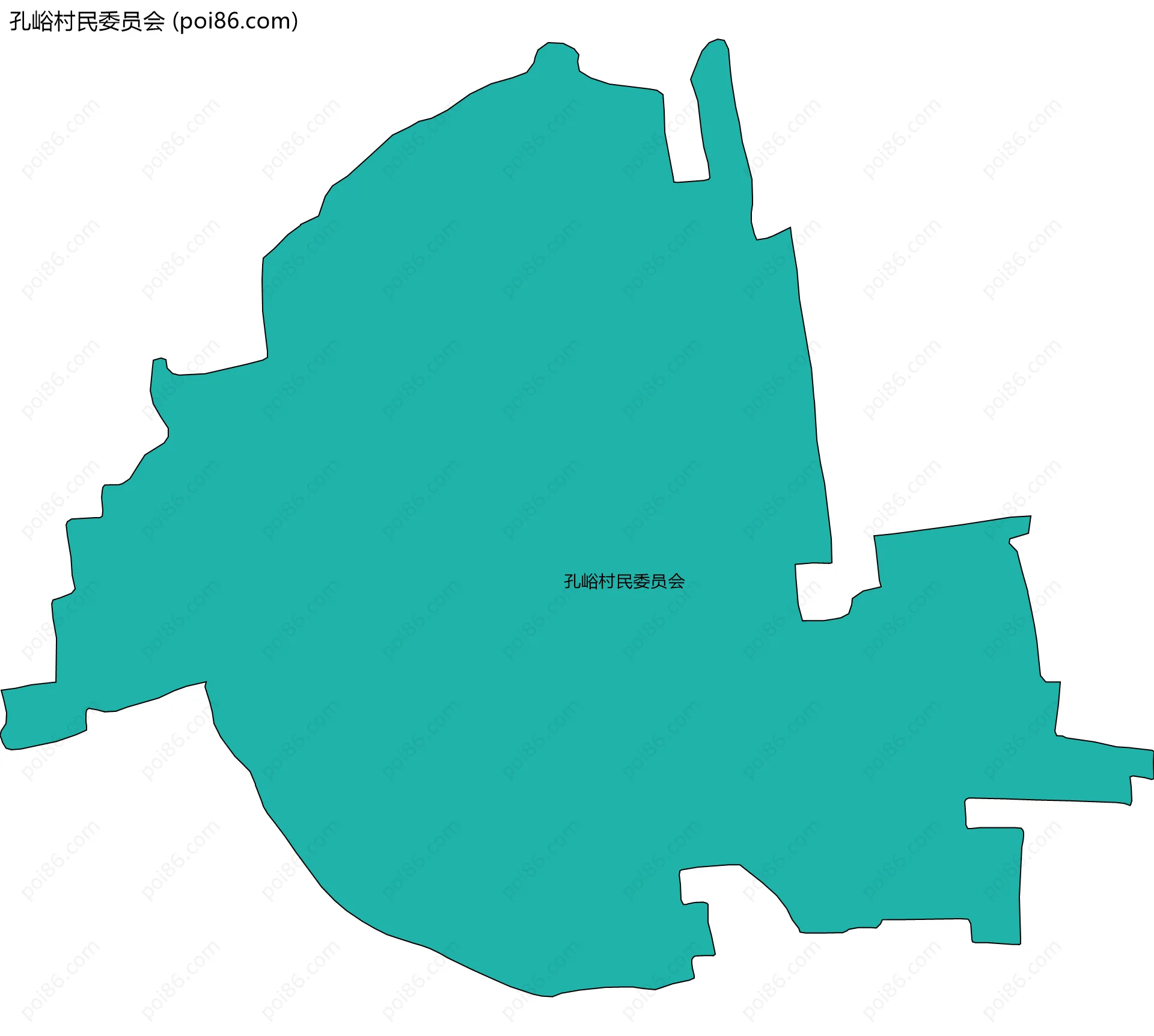 孔峪村民委员会边界地图