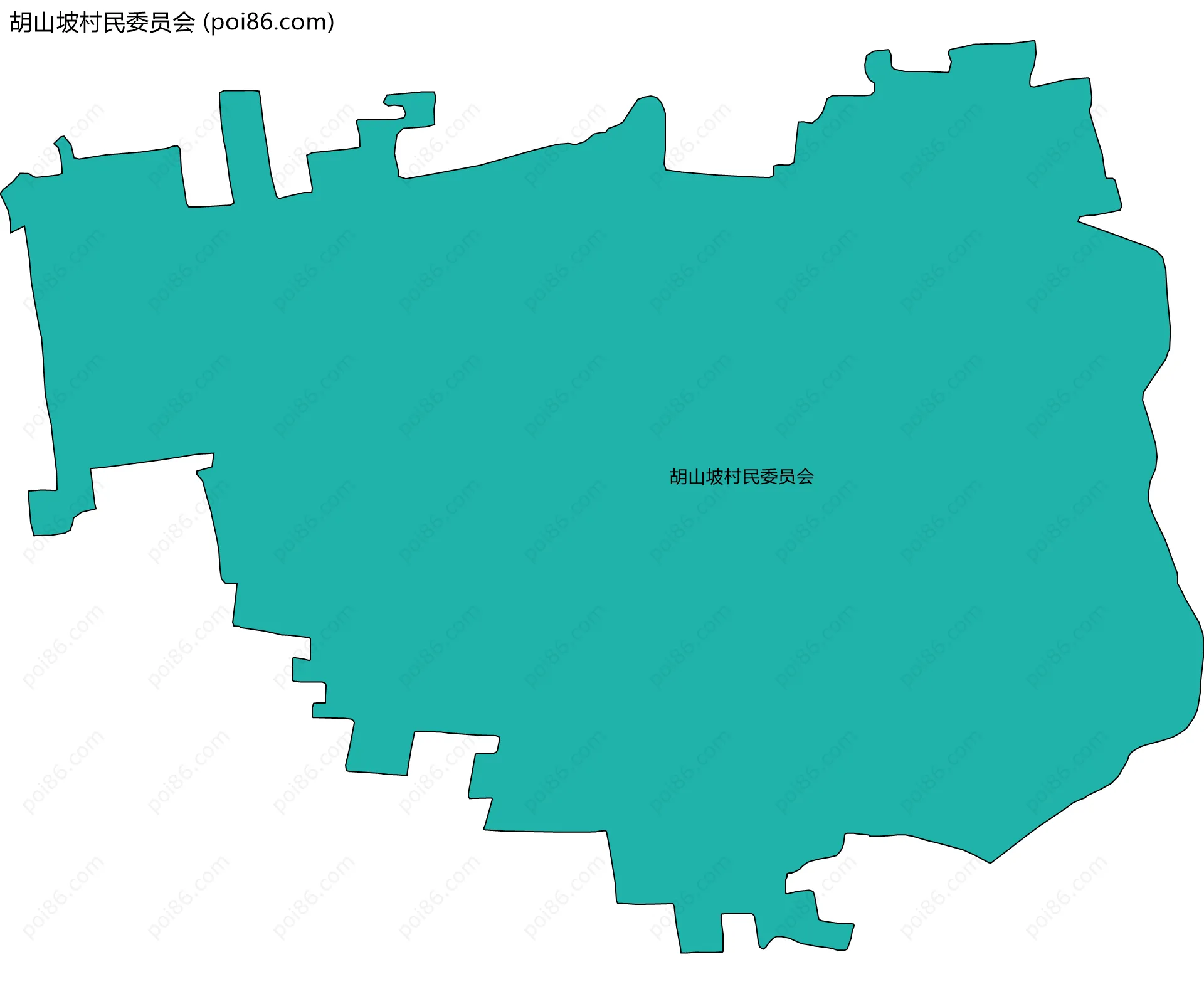 胡山坡村民委员会边界地图