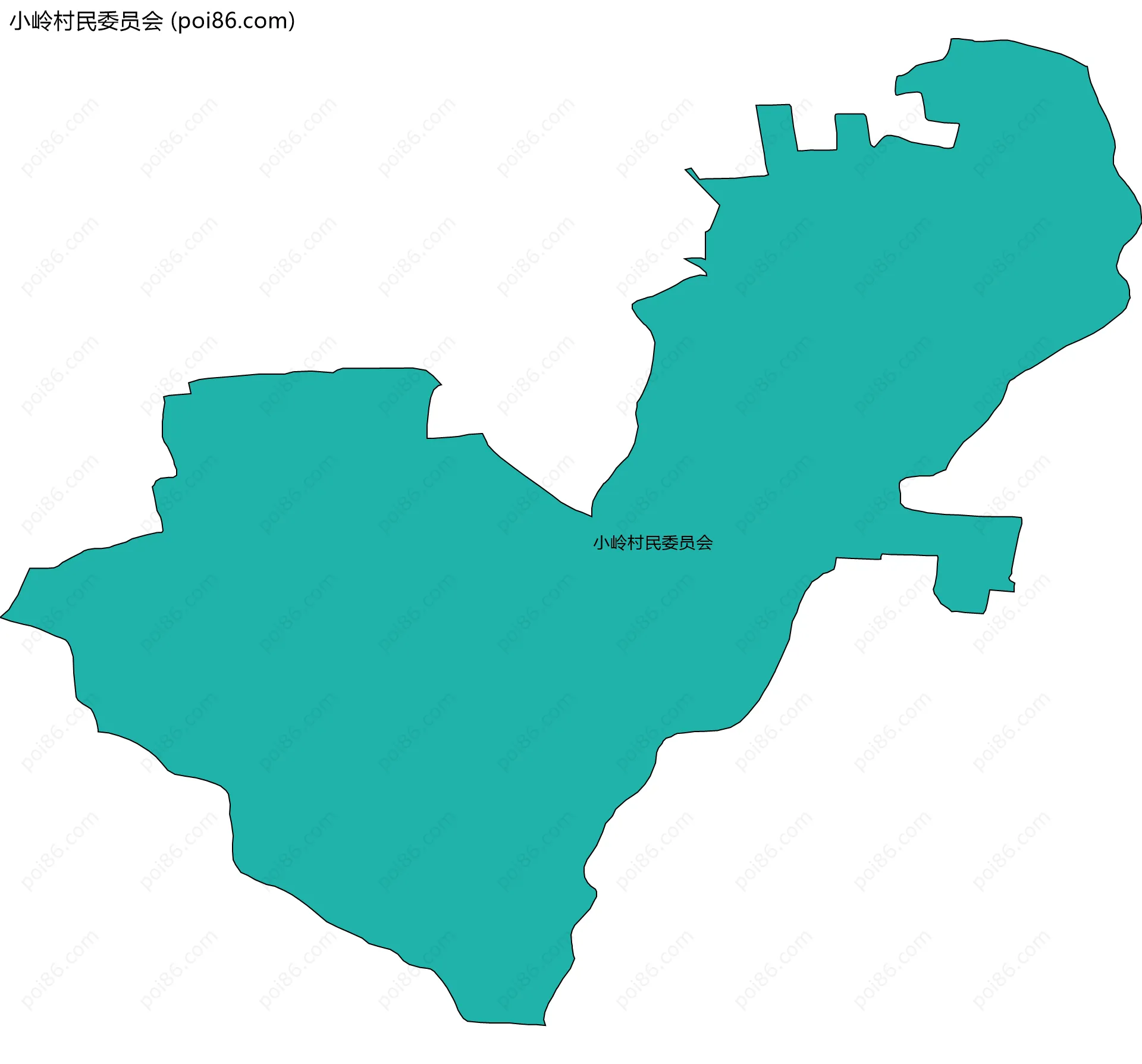 小岭村民委员会边界地图