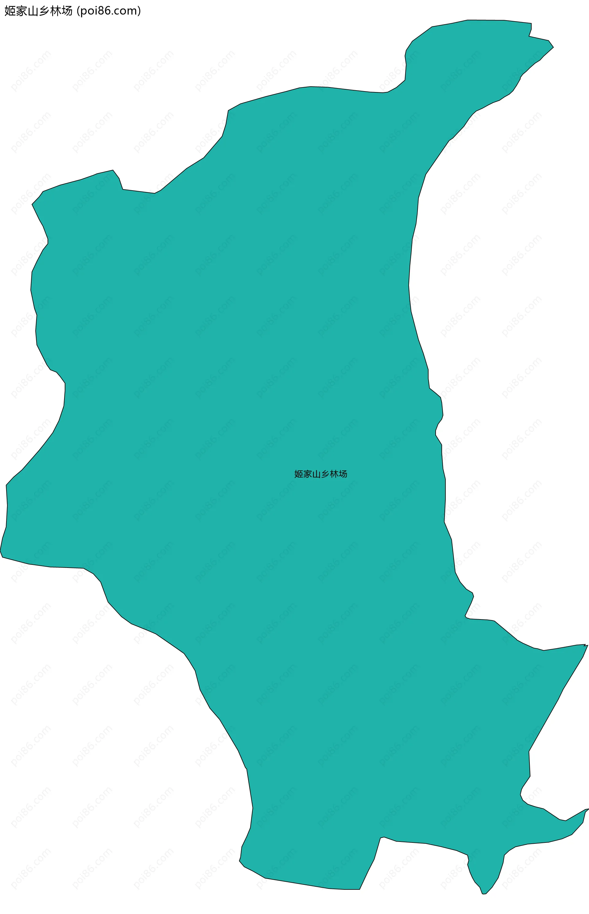 姬家山乡林场边界地图