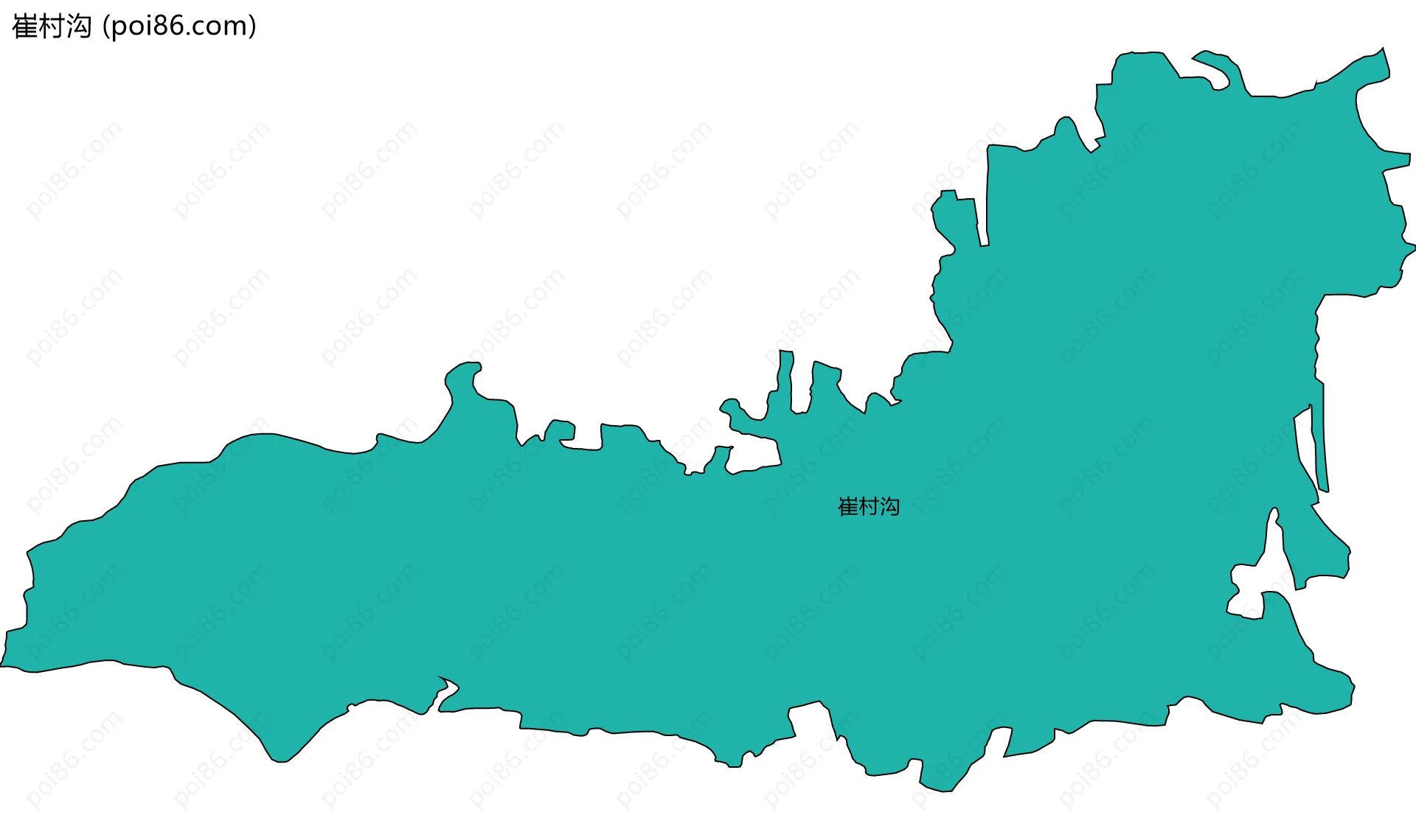 崔村沟边界地图