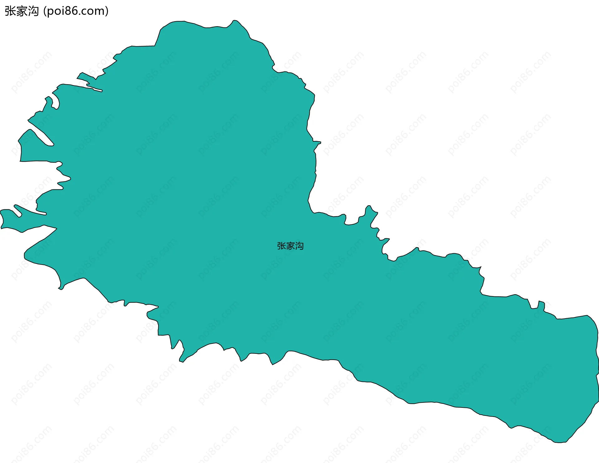 张家沟边界地图
