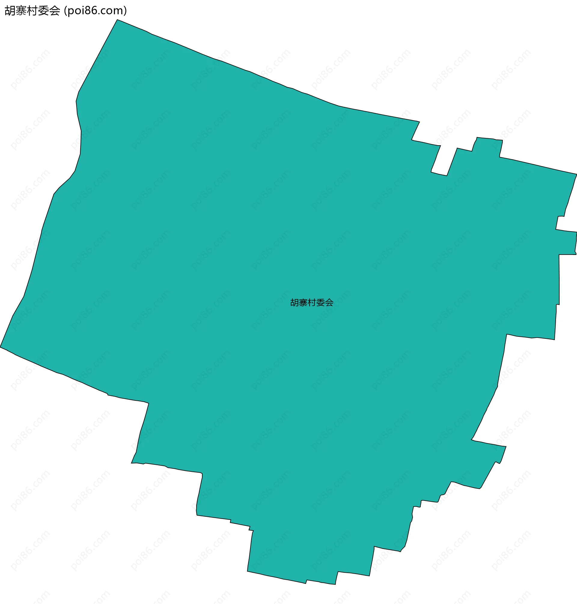 胡寨村委会边界地图