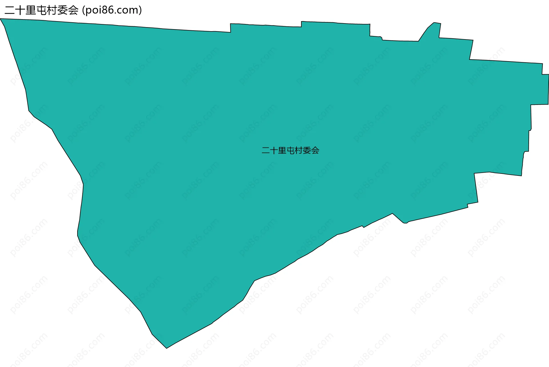 二十里屯村委会边界地图