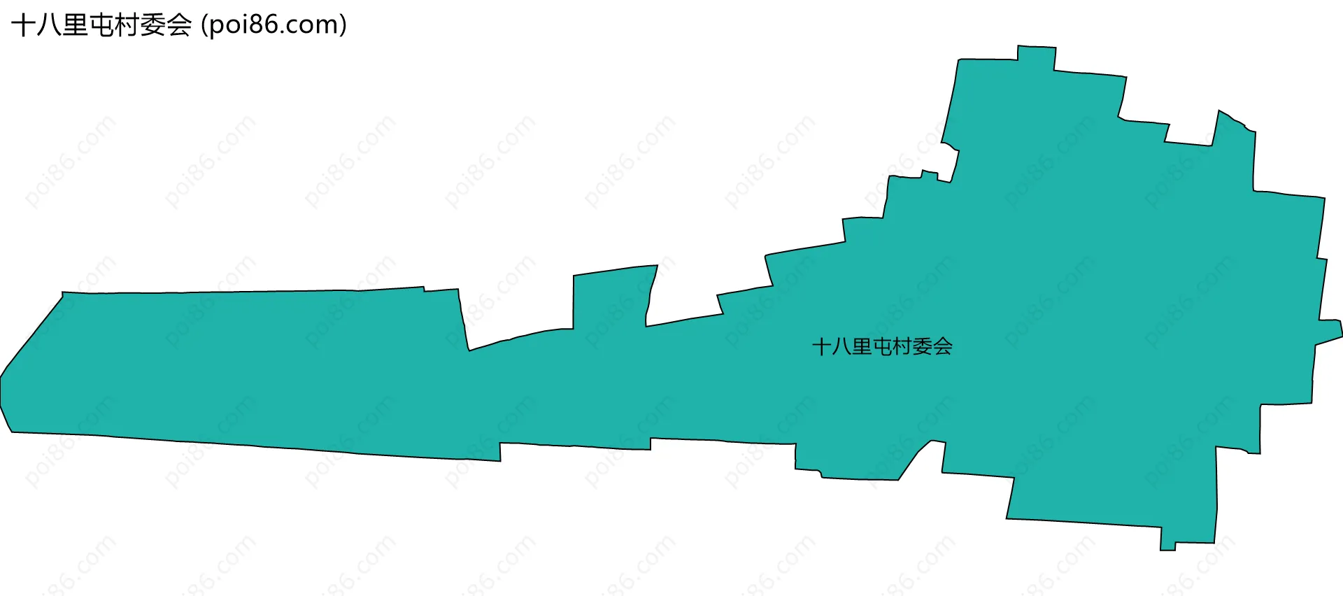十八里屯村委会边界地图