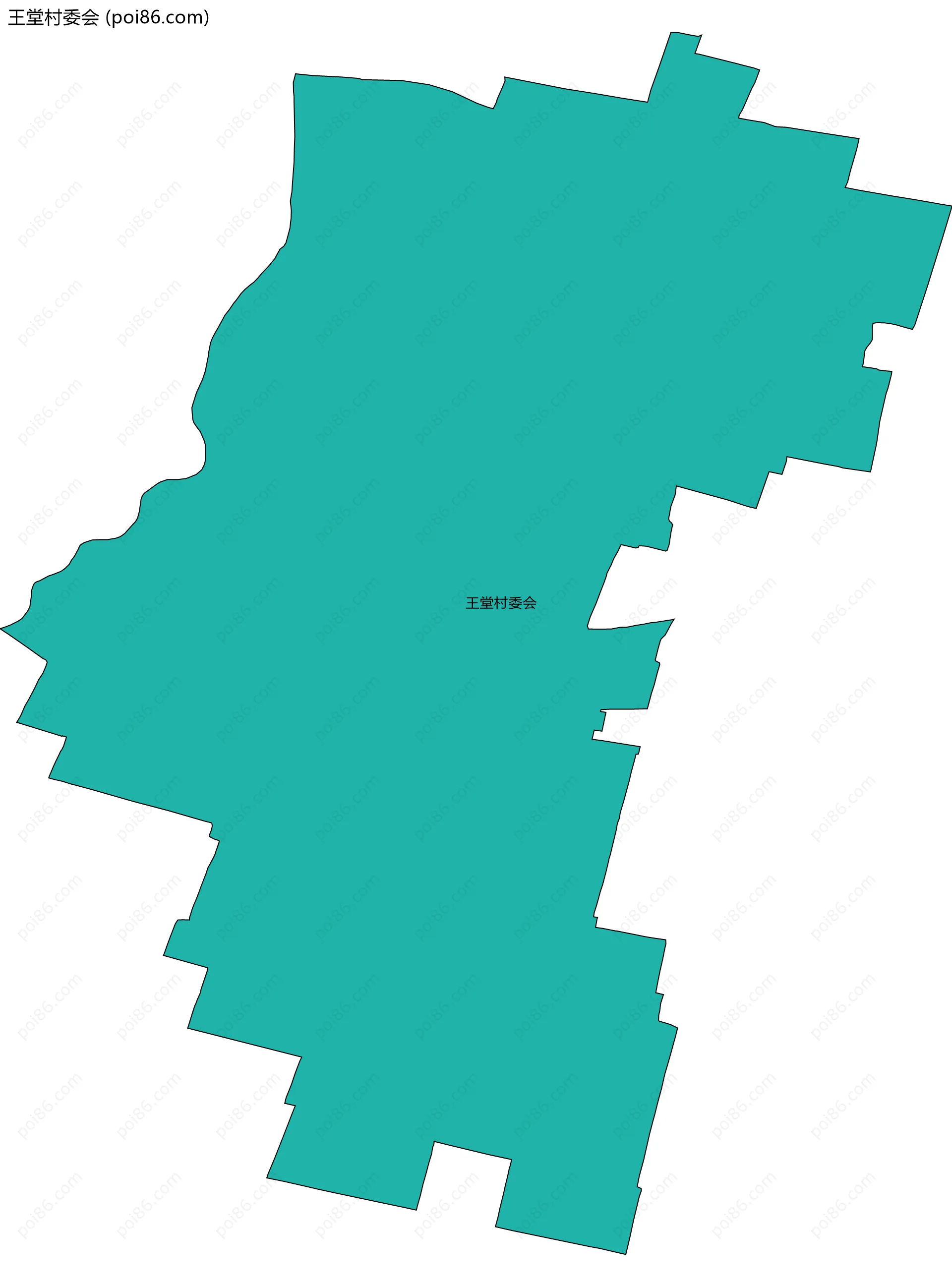 王堂村委会边界地图
