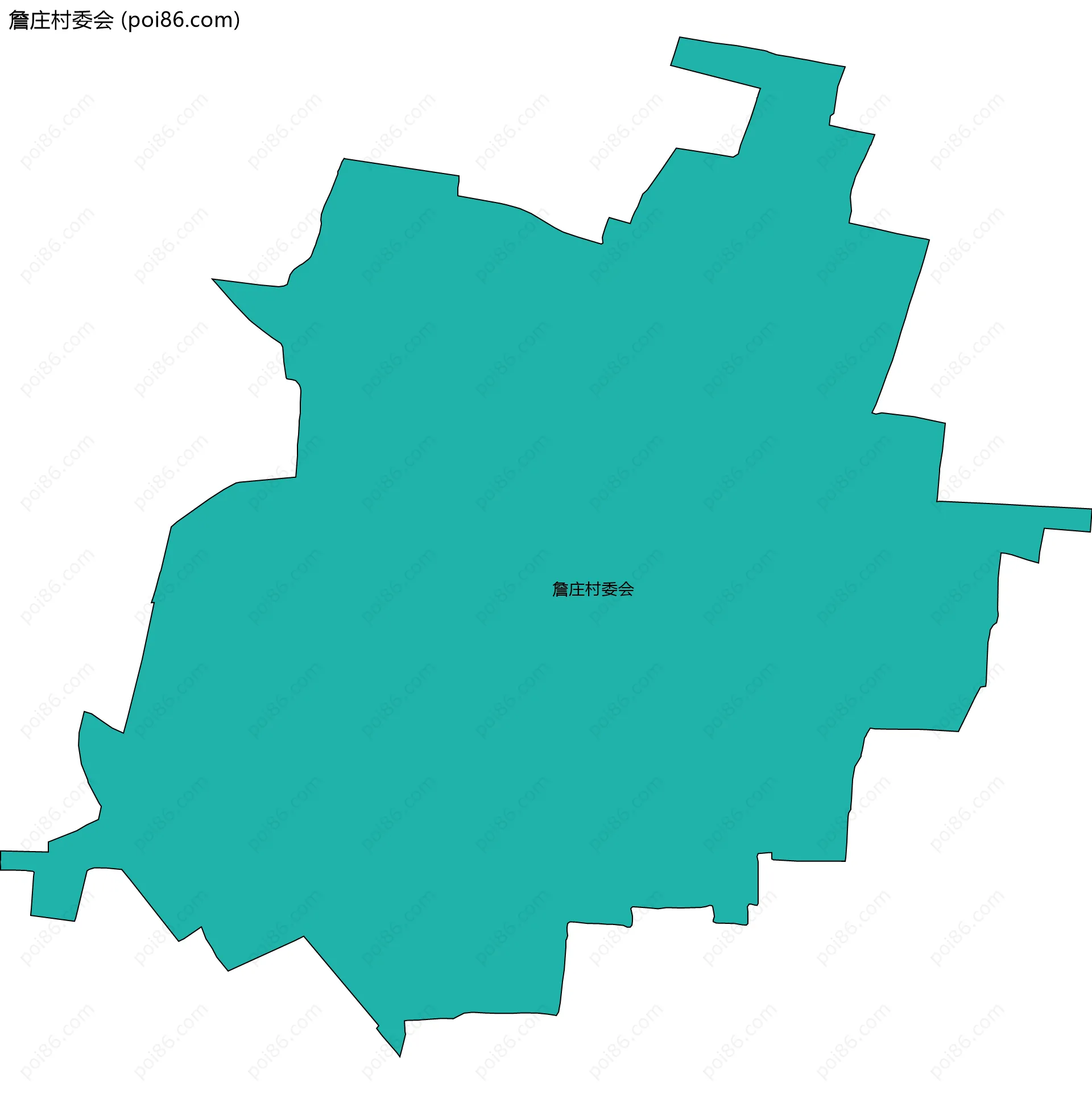 詹庄村委会边界地图