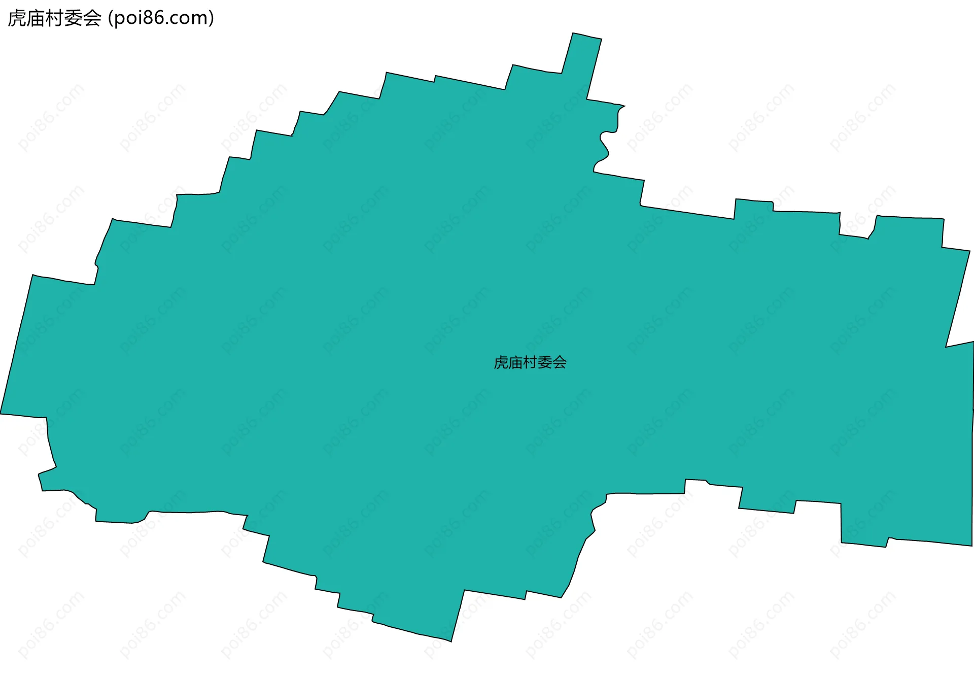 虎庙村委会边界地图