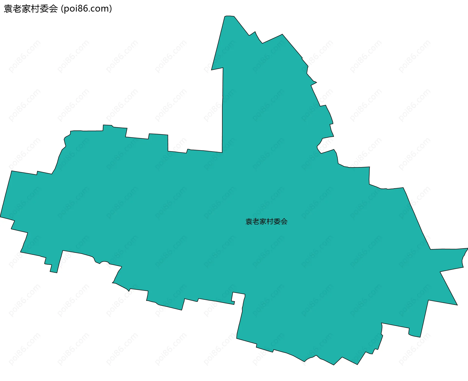 袁老家村委会边界地图
