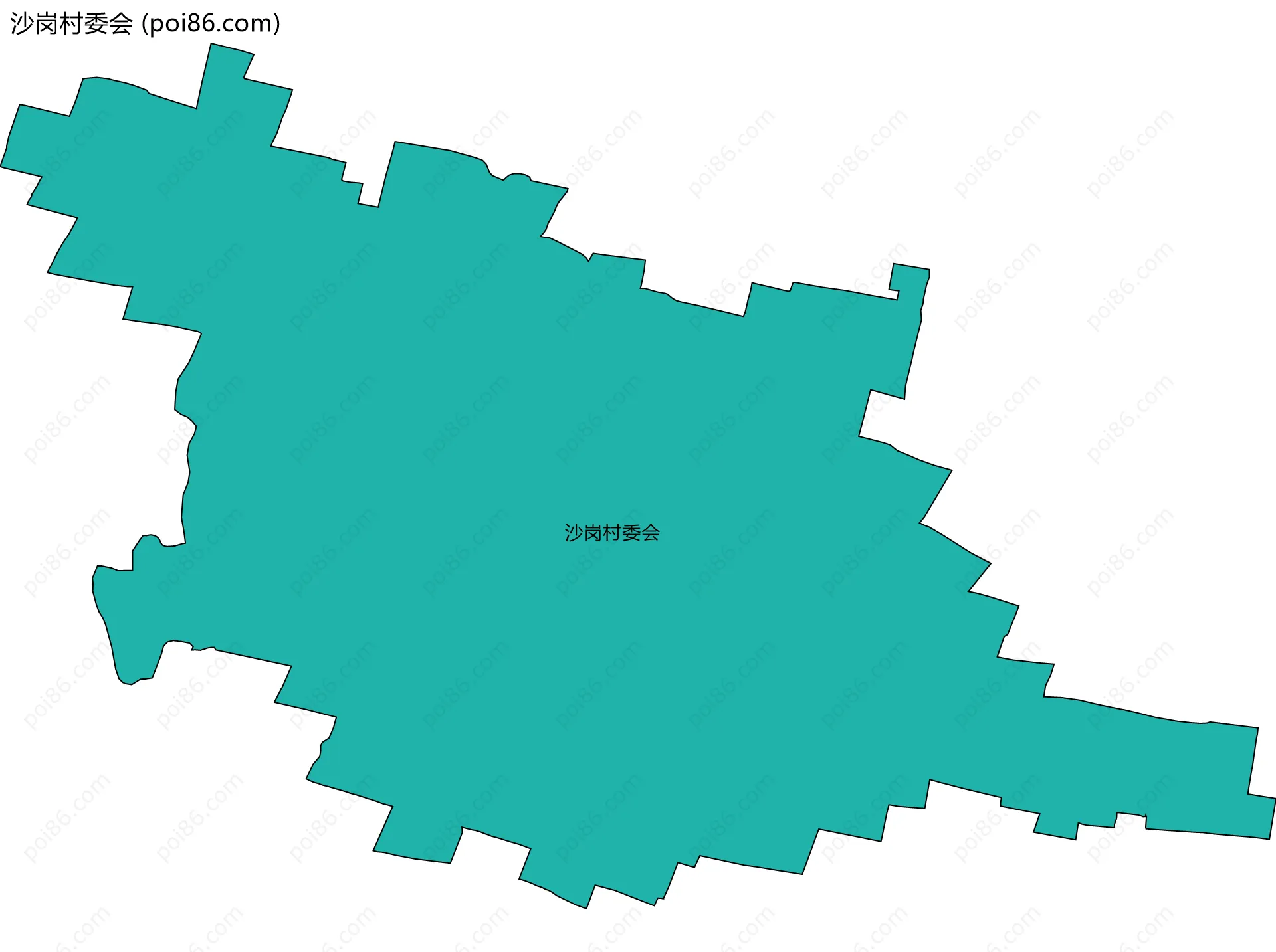 沙岗村委会边界地图