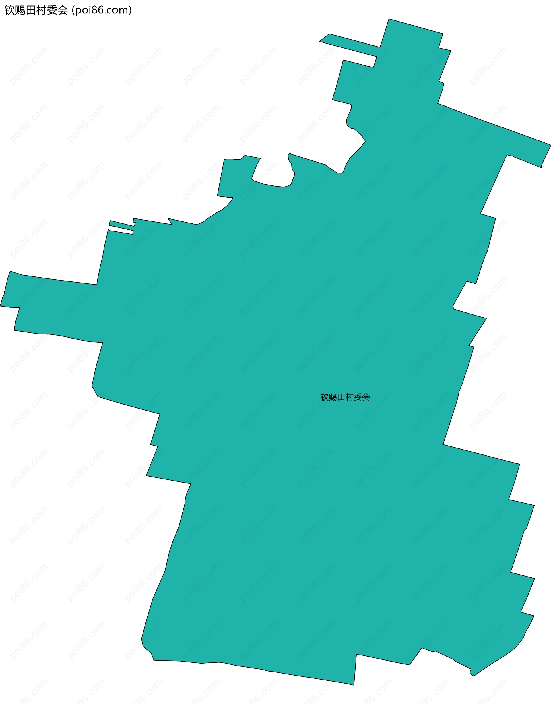 钦赐田村委会边界地图