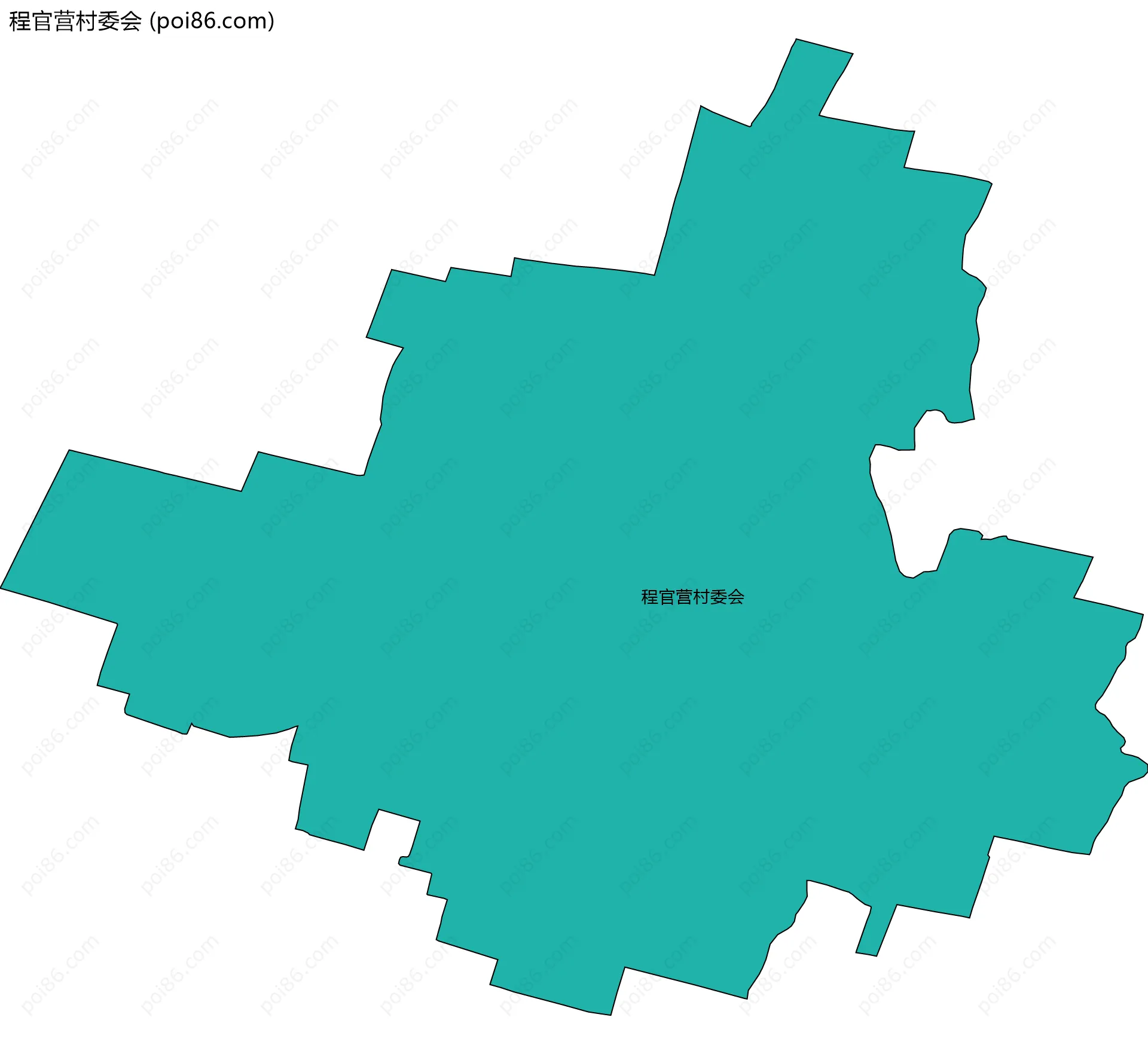 程官营村委会边界地图