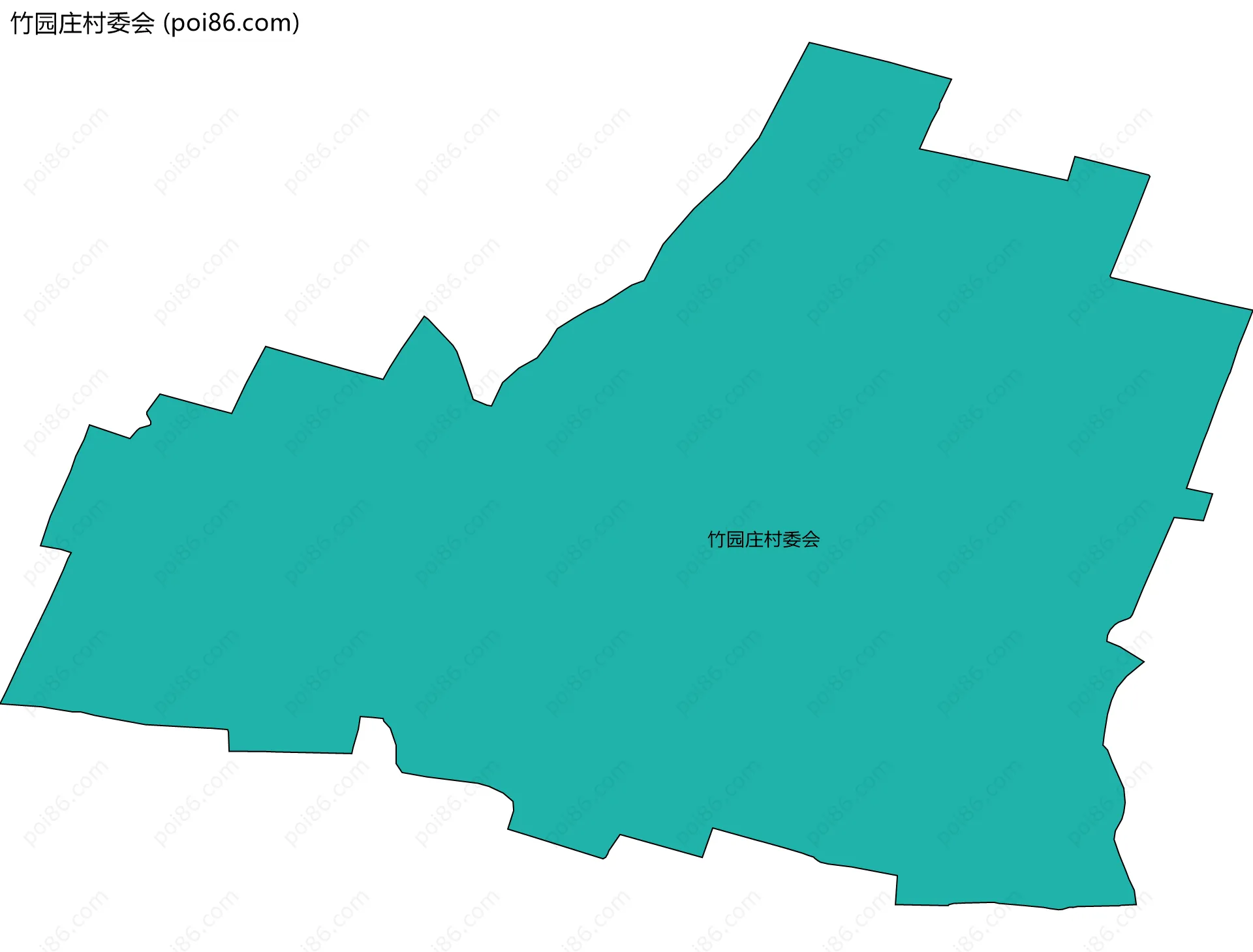 竹园庄村委会边界地图