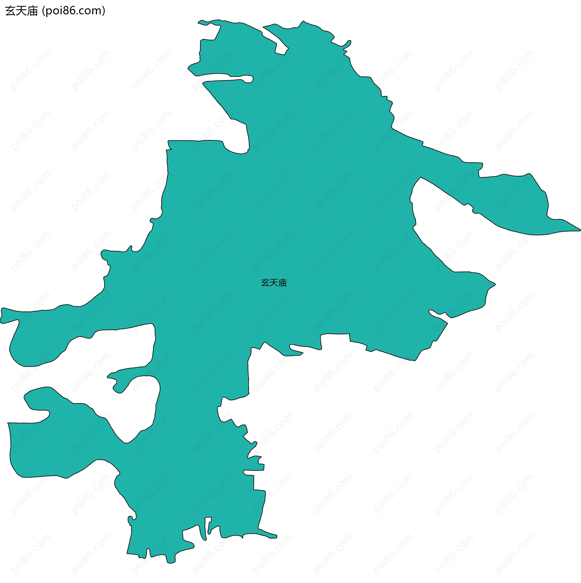 玄天庙边界地图