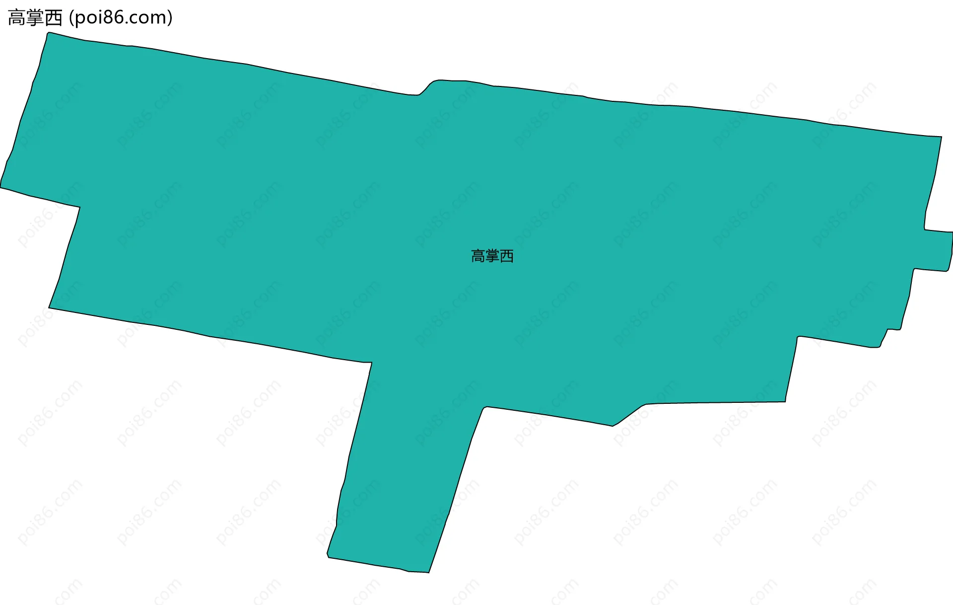 高掌西边界地图
