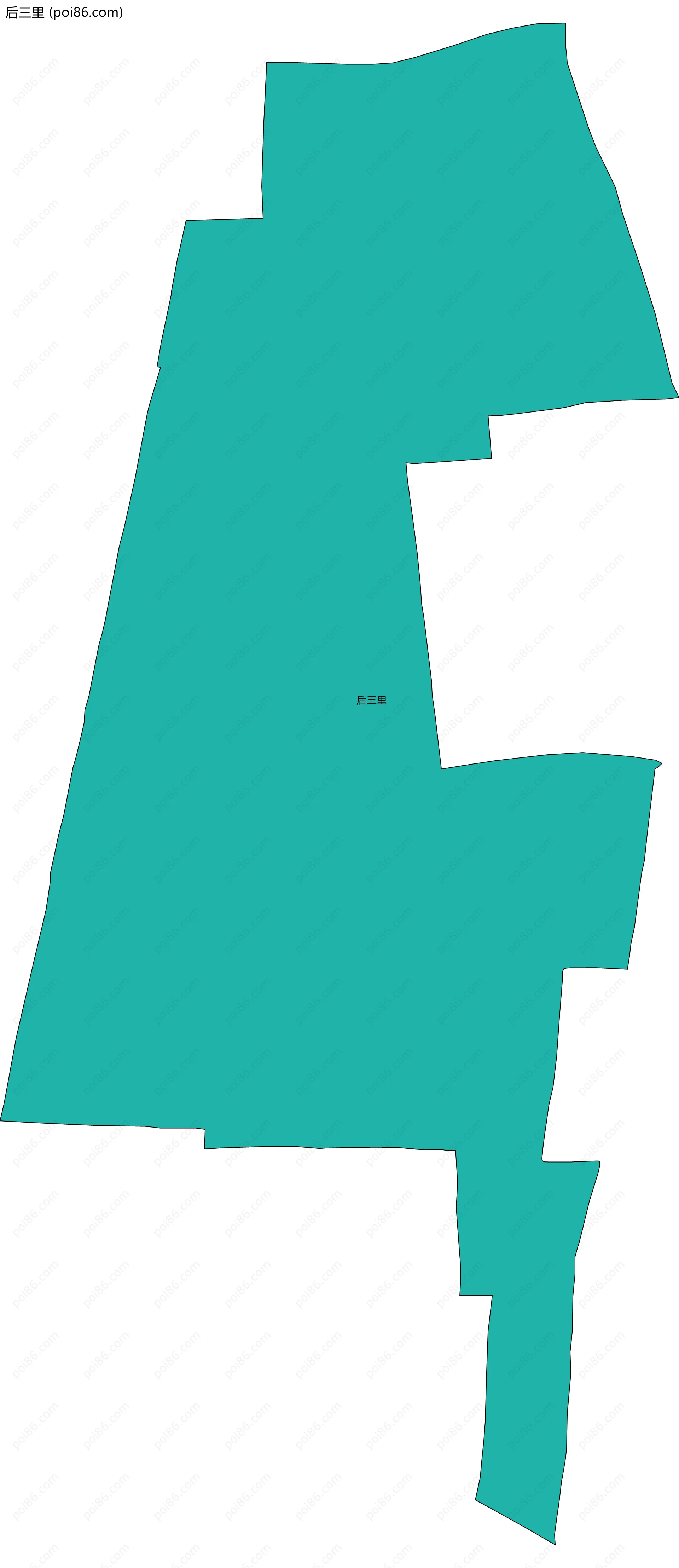 后三里边界地图