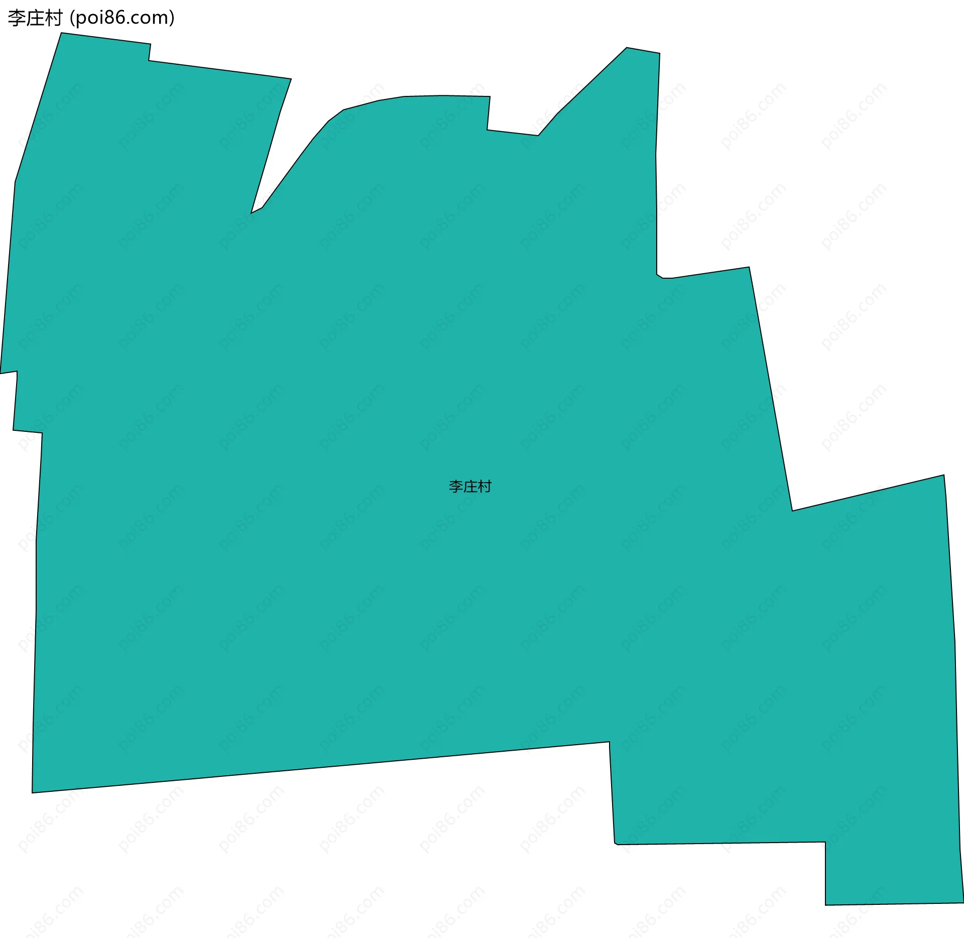 李庄村边界地图
