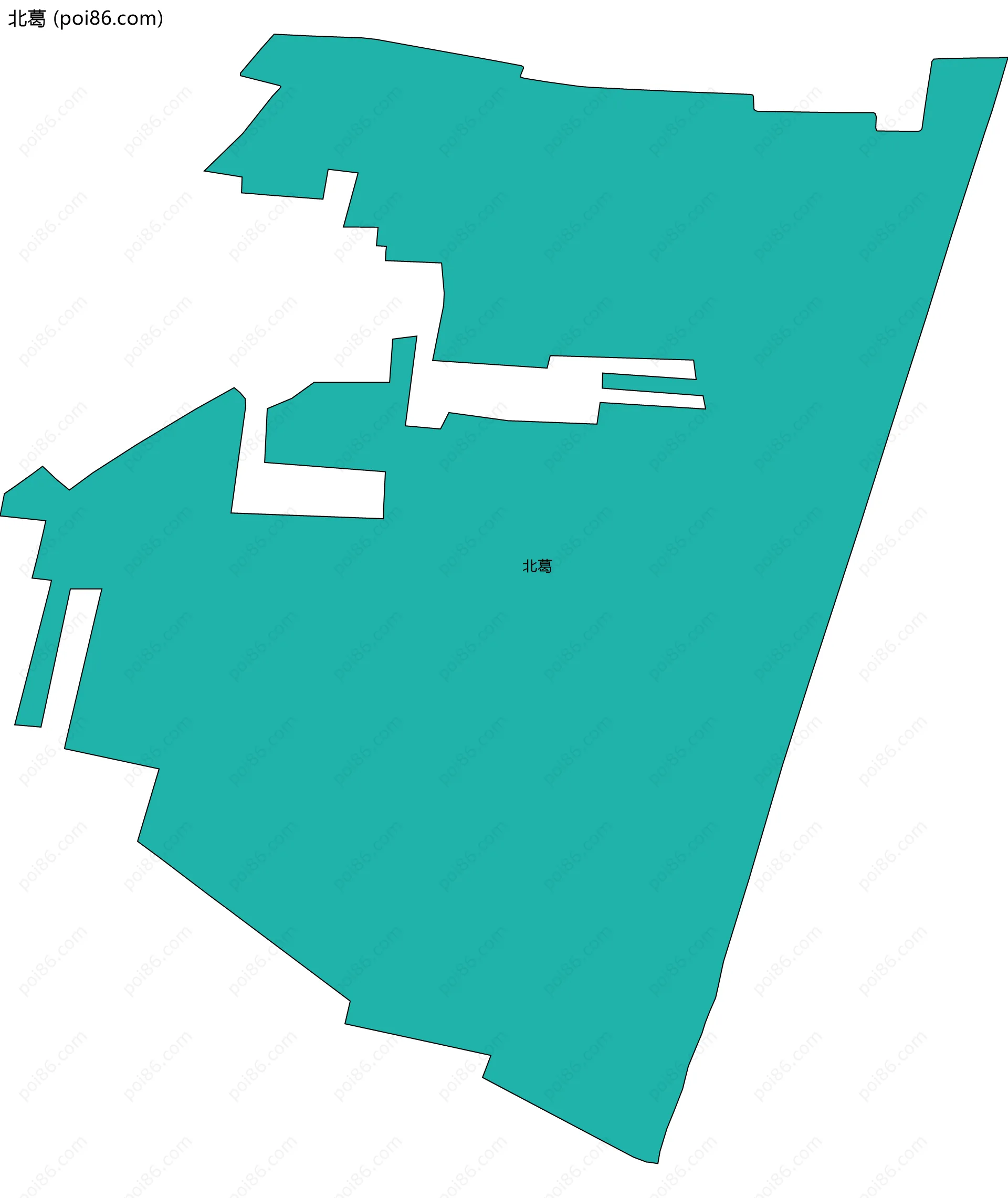北葛边界地图