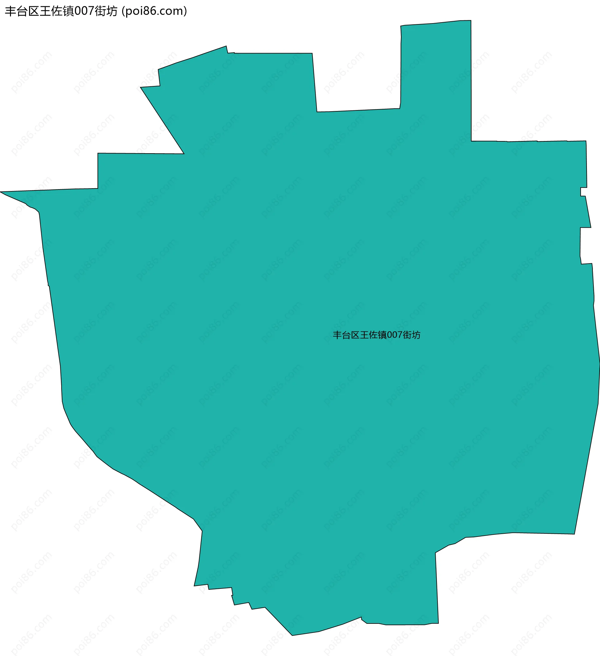 丰台区王佐镇007街坊边界地图