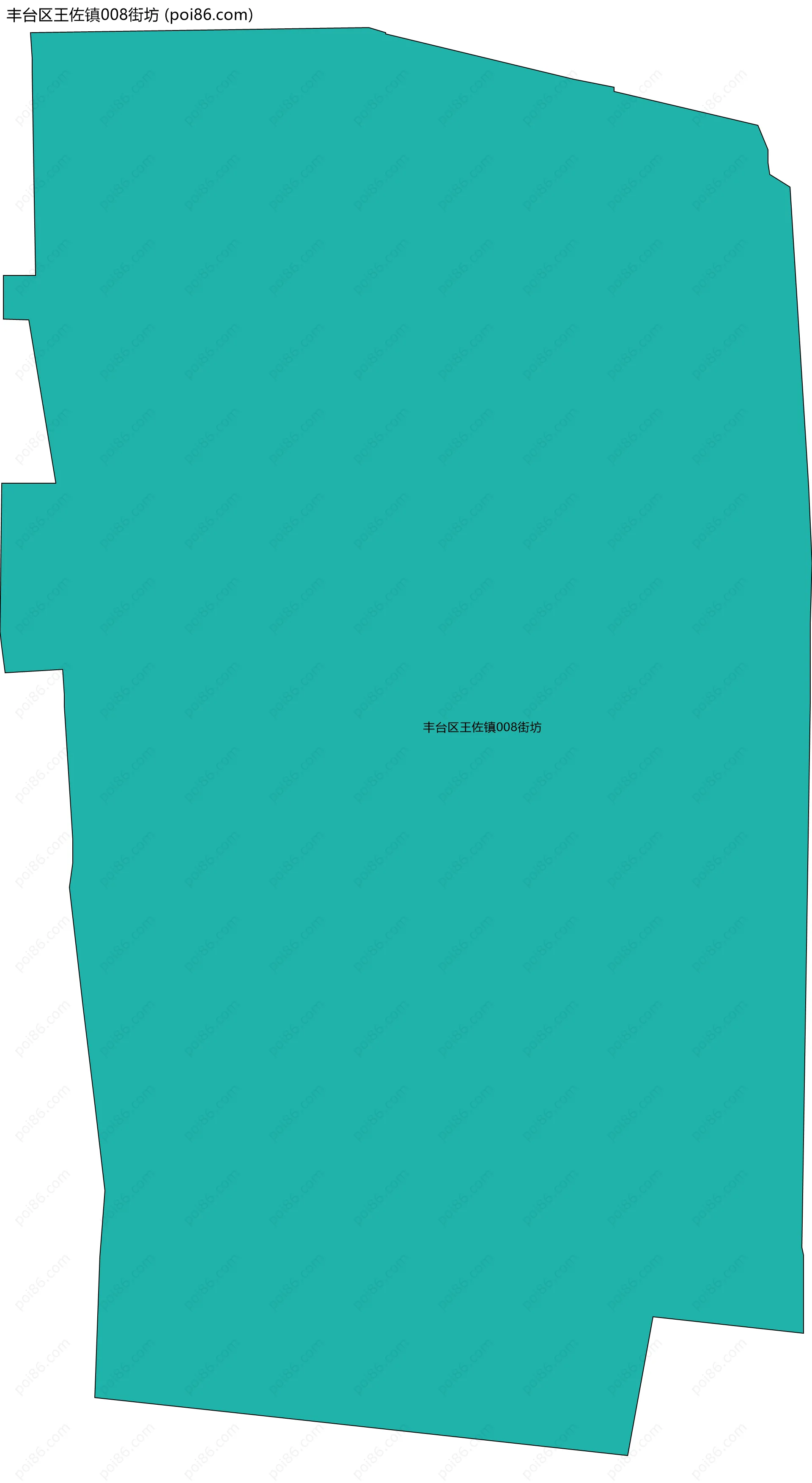 丰台区王佐镇008街坊边界地图