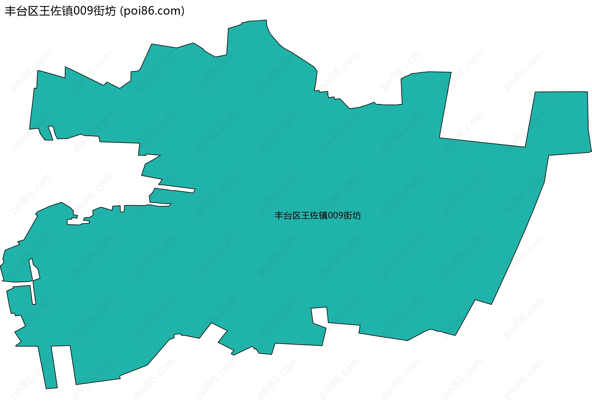 丰台区王佐镇009街坊边界地图