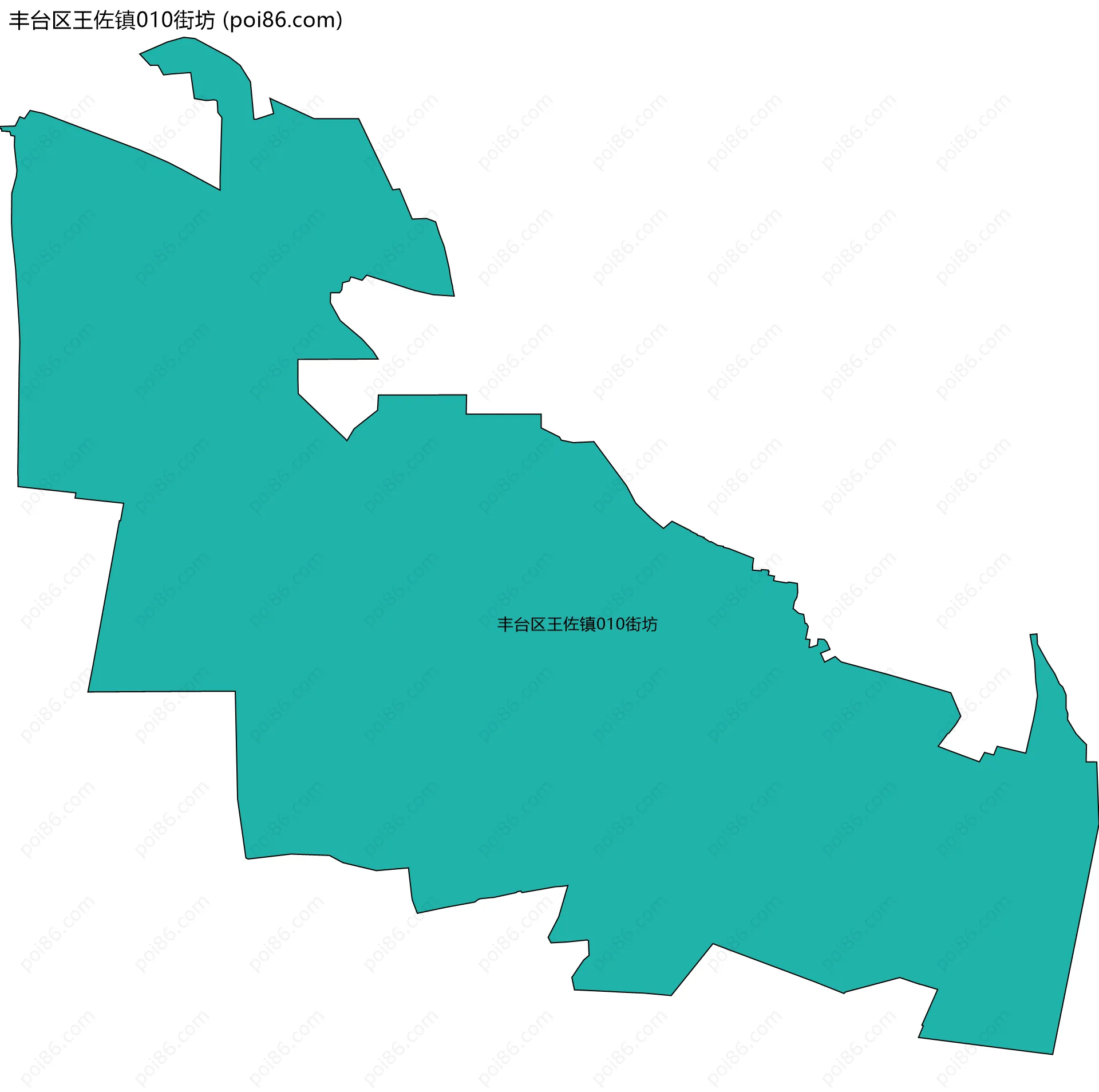 丰台区王佐镇010街坊边界地图