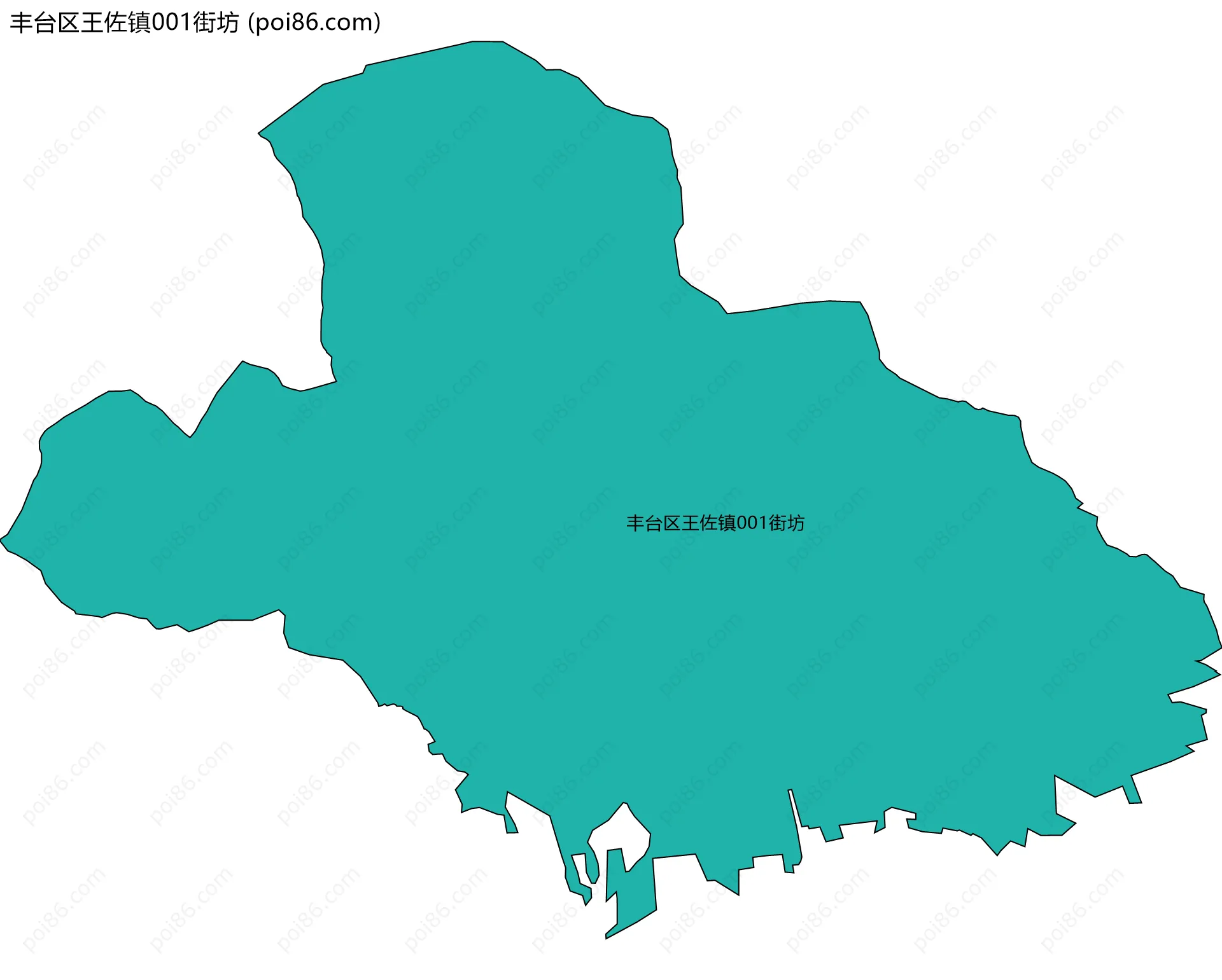 丰台区王佐镇001街坊边界地图