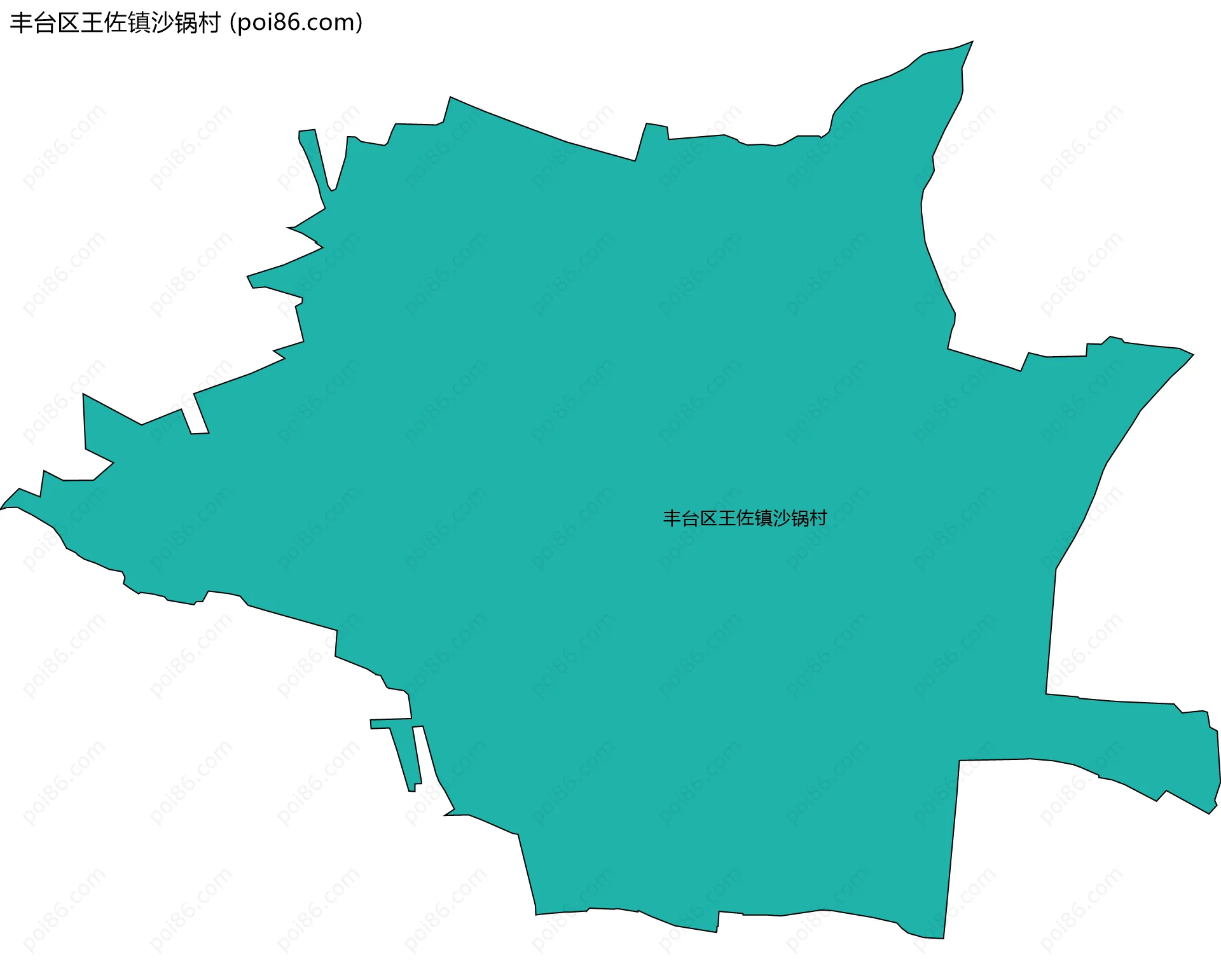 丰台区王佐镇沙锅村边界地图