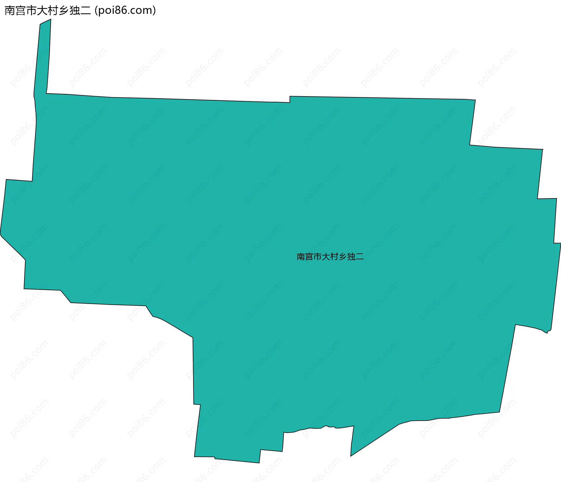 南宫市大村乡独二边界地图